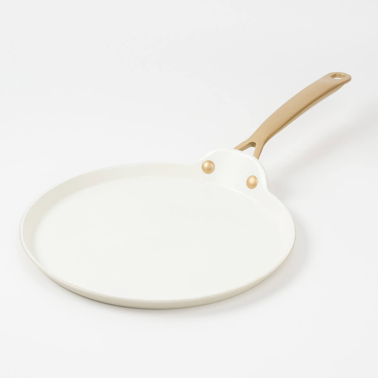 Pancake pan, 24 cm, coated, aluminum, milky, Piatto gold