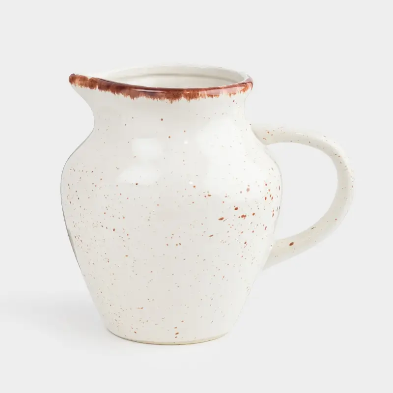 Jug, 1.4 l, ceramic, beige, Speckled, Speckled, image-0