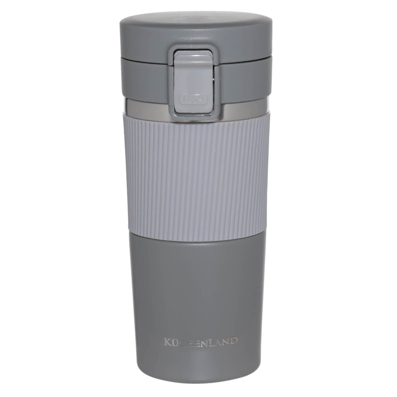 Thermocup, 400 ml, with zarf, steel / plastic, grey, Voyage new