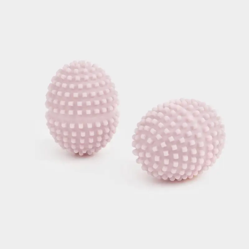 Washing ball, 8 cm, 2 pcs, PVC, beige, Oval, Washing ball