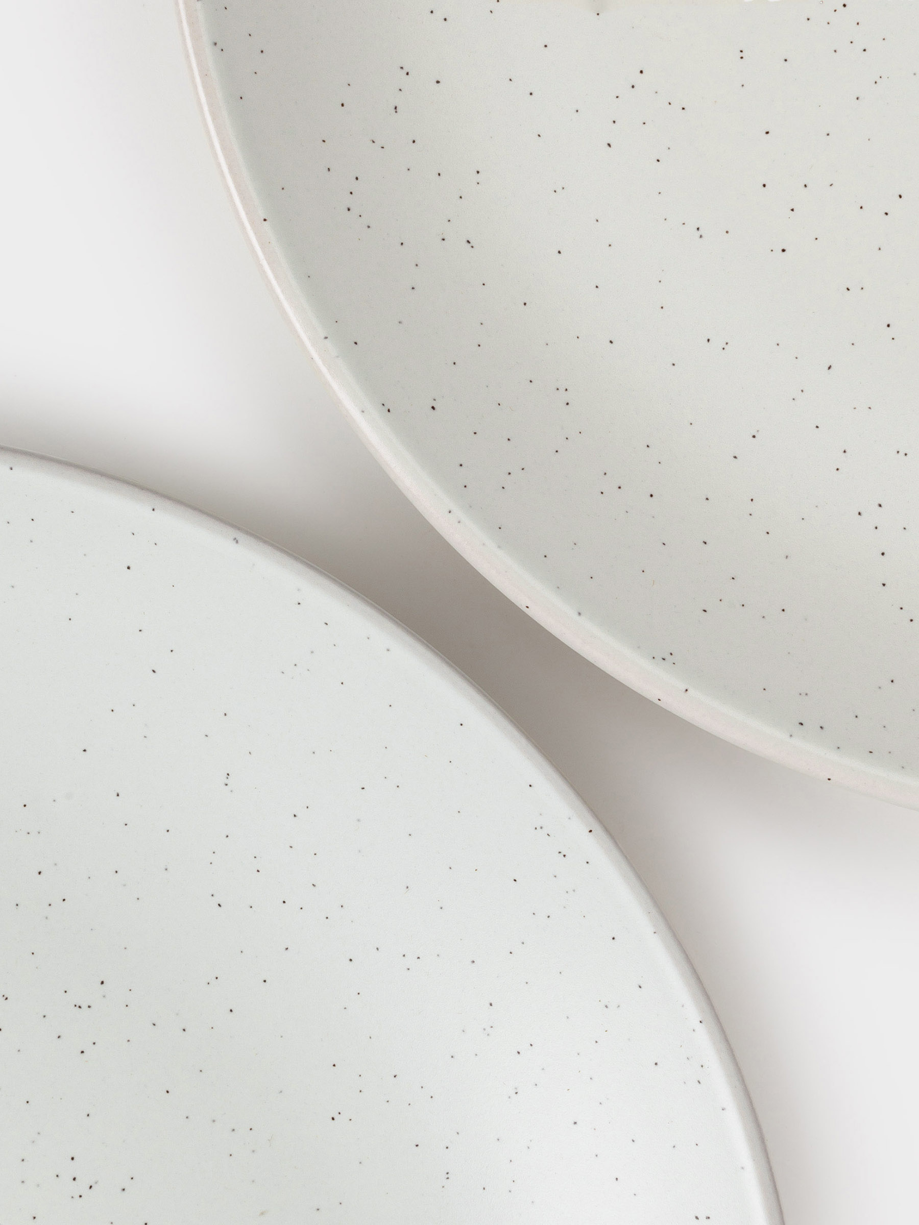 Snack plate, 21 cm, 2 pcs, ceramic, milk, speckled, Particle, image-5