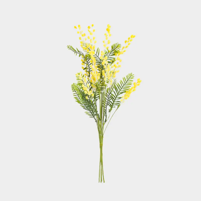 Decorative branch, 45 cm, plastic / paper, Mimosa, Mimosa