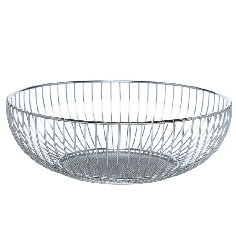 Fruit basket, 25 cm, metal, silver, Twist silver ,image-0
