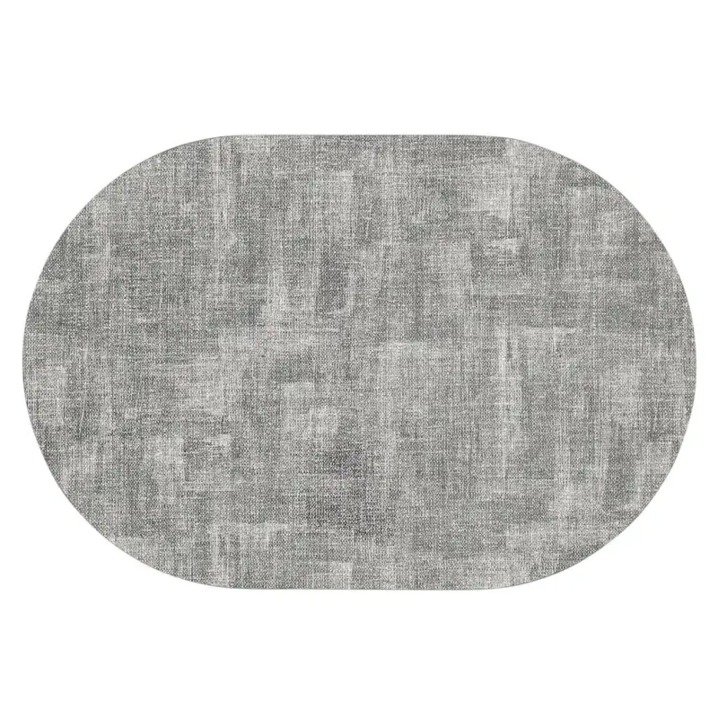 Placemat, 30x45 cm, PVC, oval, gray-white, Rock