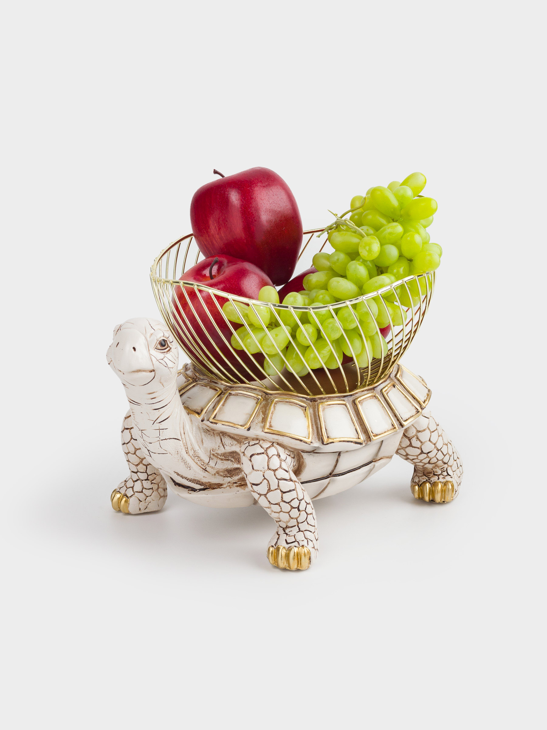 Fruit basket, 28x24 cm, metal / polyresin, Turtle, Grand turtle, image-5