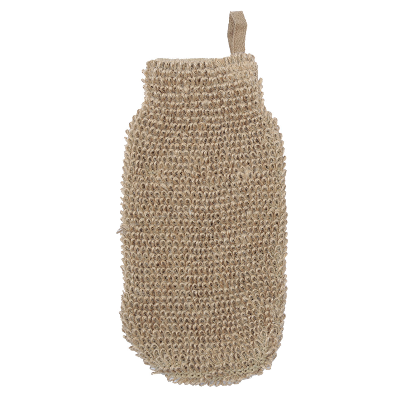 Washcloth-mitten for washing the body, 10. 5x21. 5 cm, hemp fiber, beige, Eco life, image-0