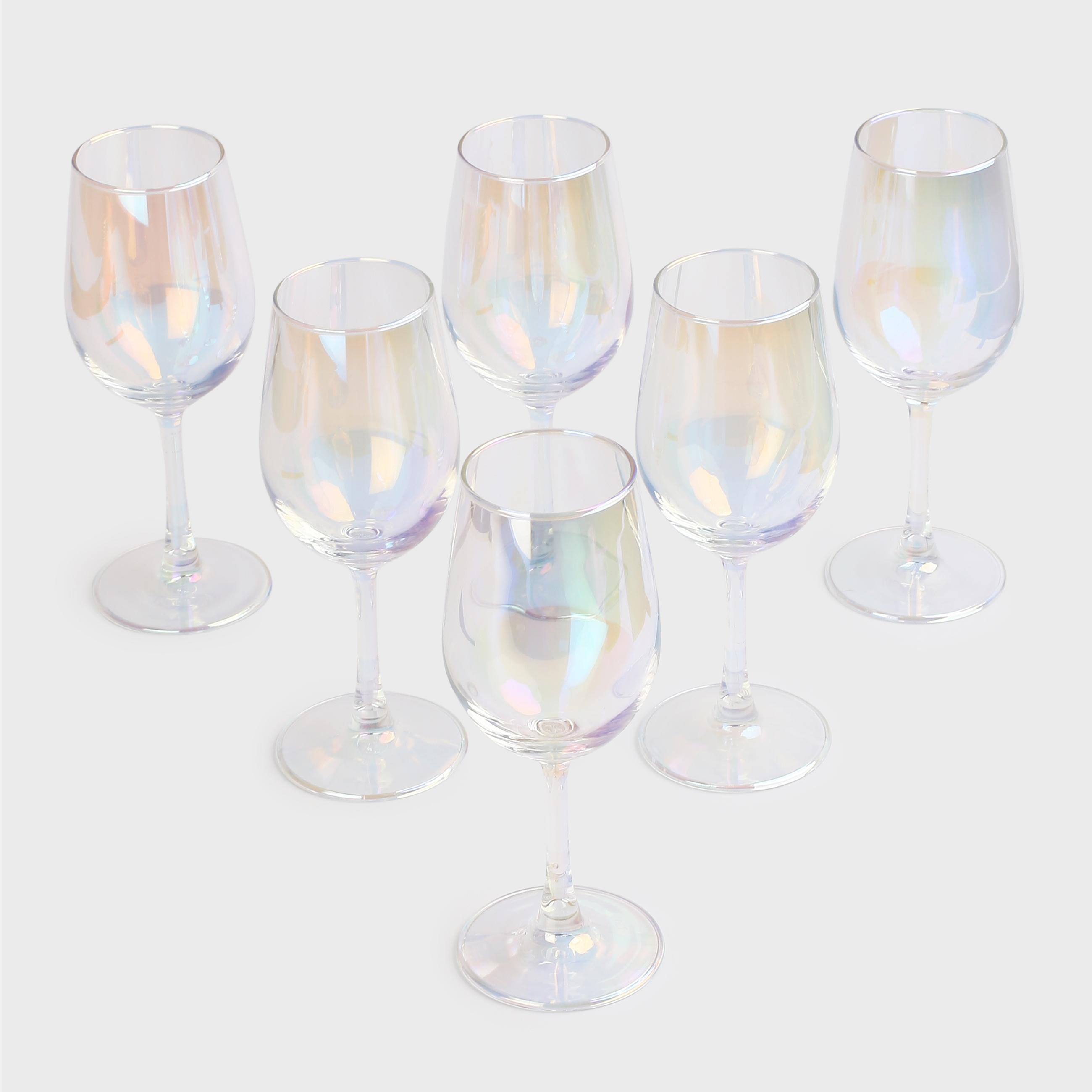 White wine glass, 320 ml, 6 pcs, glass, mother of pearl, Floyd polar, image-2
