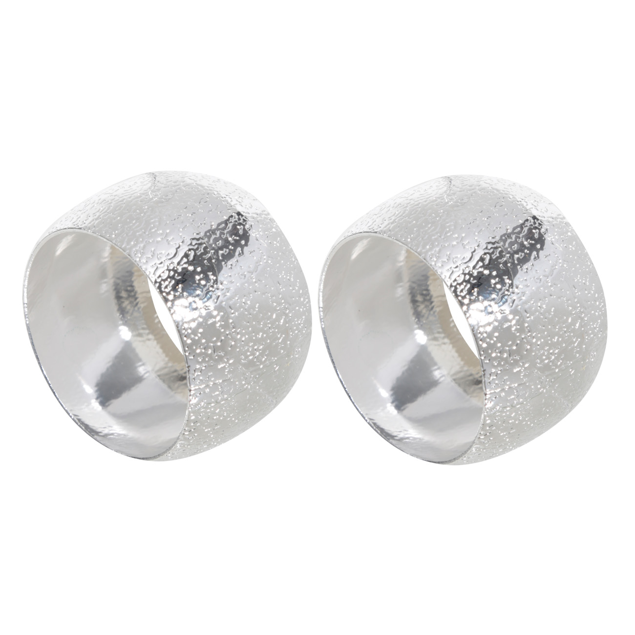 Napkin ring, 5 cm, 2 pcs, metal, silver, Ring, Fantastic R, image-0