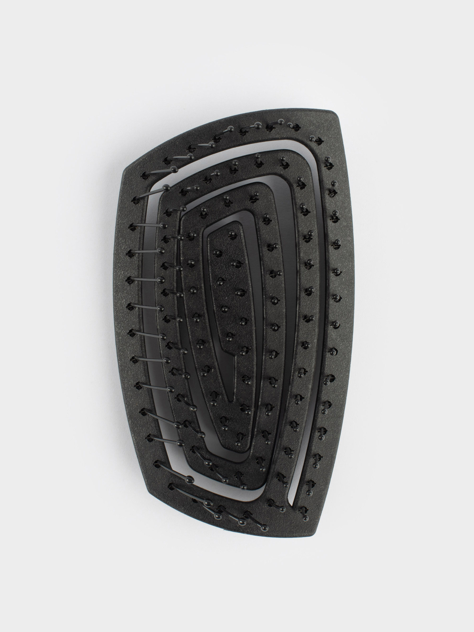 Hair massage comb, 11x6 cm, for travel, vegetable fiber / plastic, black, Zipo, image-0