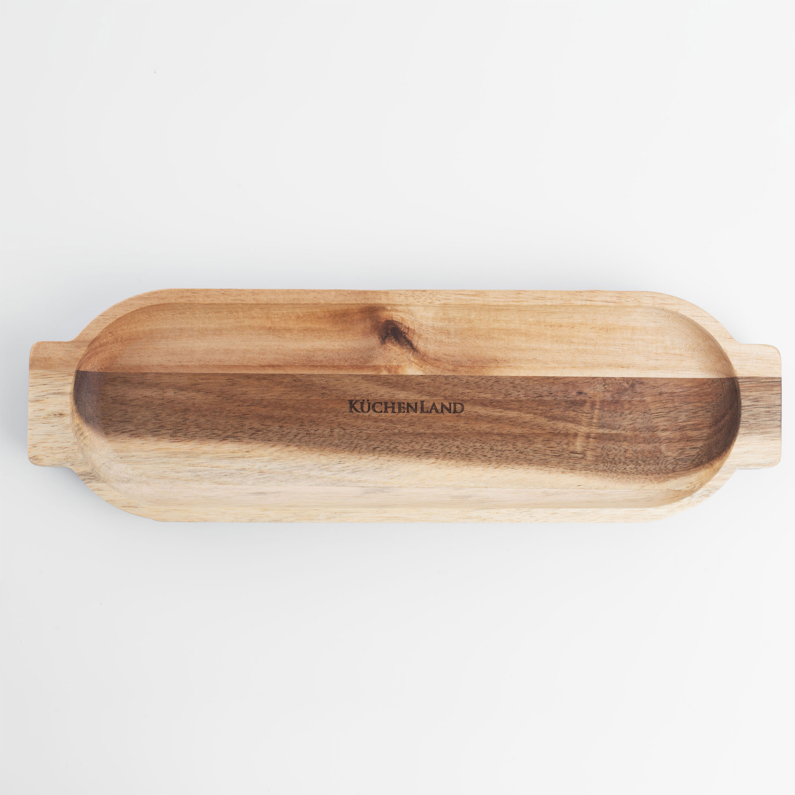 Serving dish, 35x11 cm, with handles, wood, Noble tree 