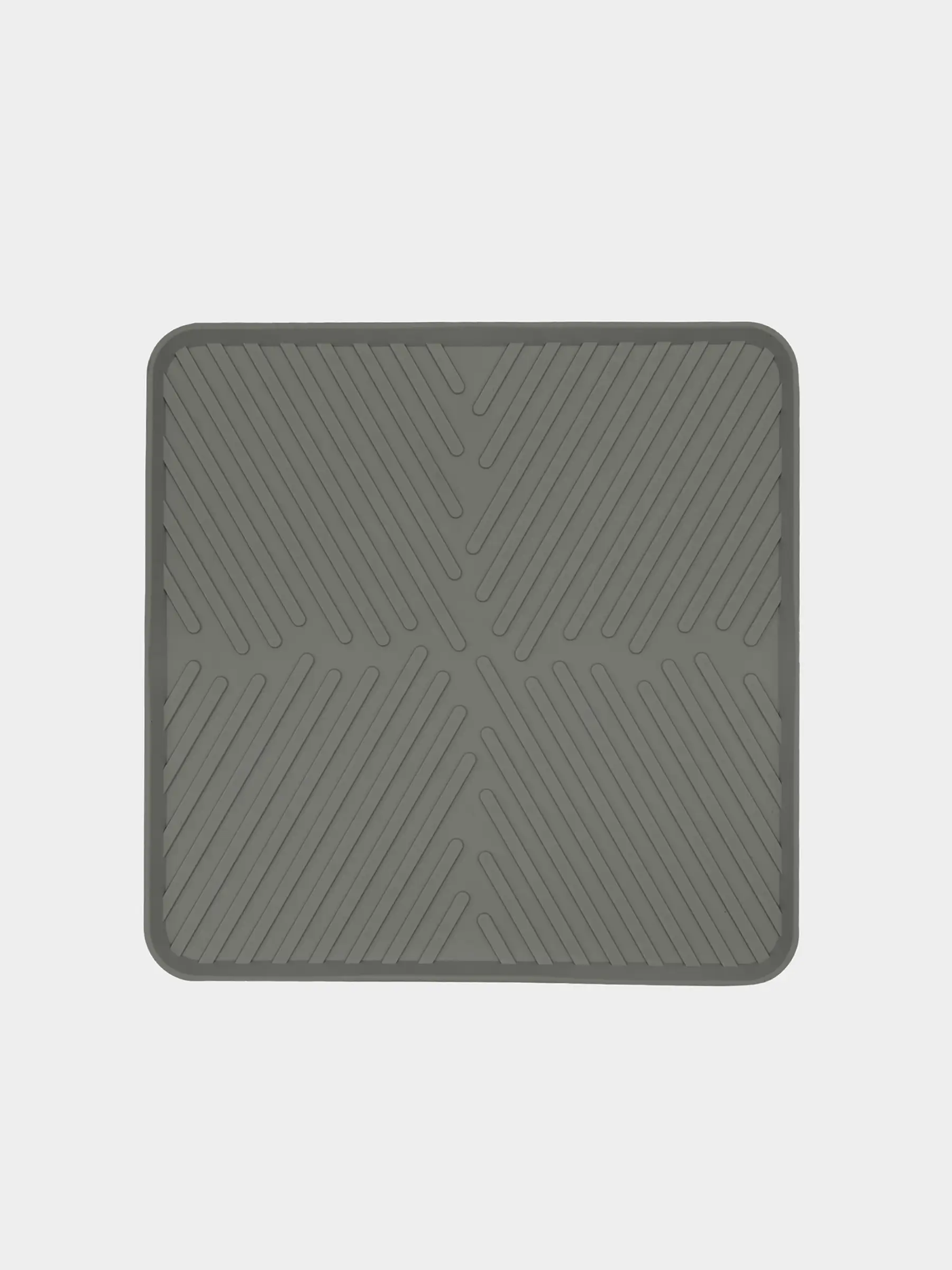 Dish drying mat, 30x30 cm, rubber, grey, Assist