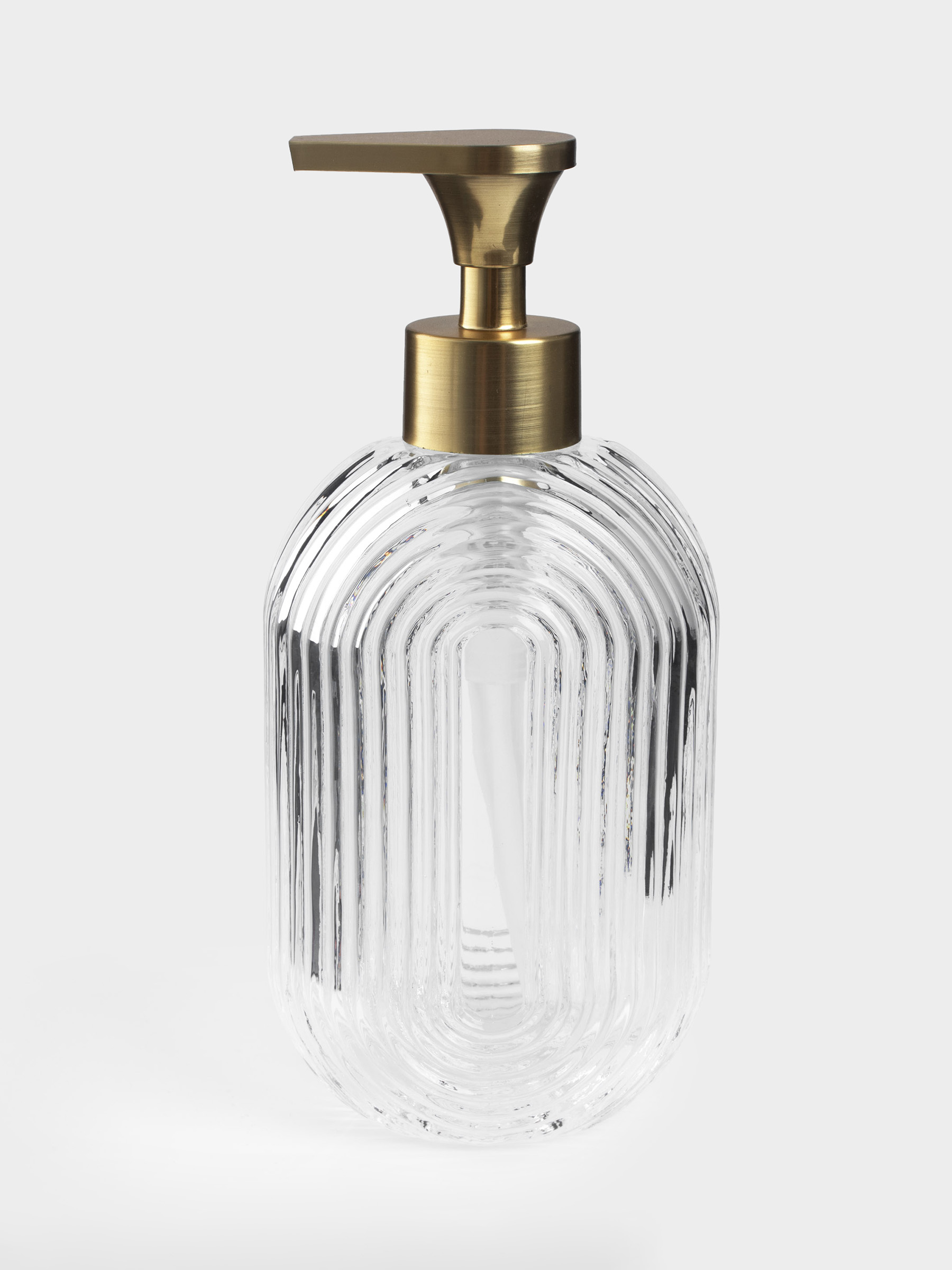 Liquid soap dispenser, 300 ml, glass / plastic, Benli, image-1