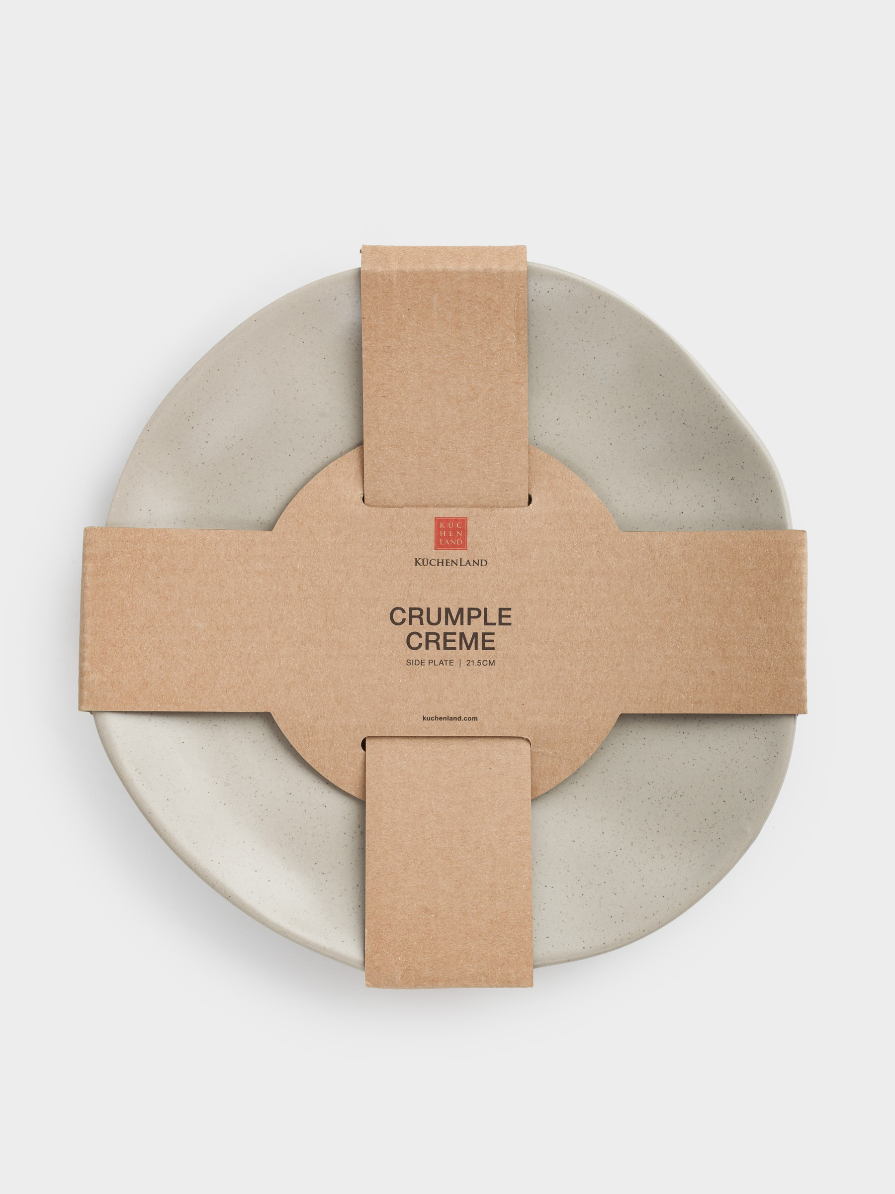 Snack plate, 23 cm, ceramic, beige, Crumpled effect, Crumple creme, image-6
