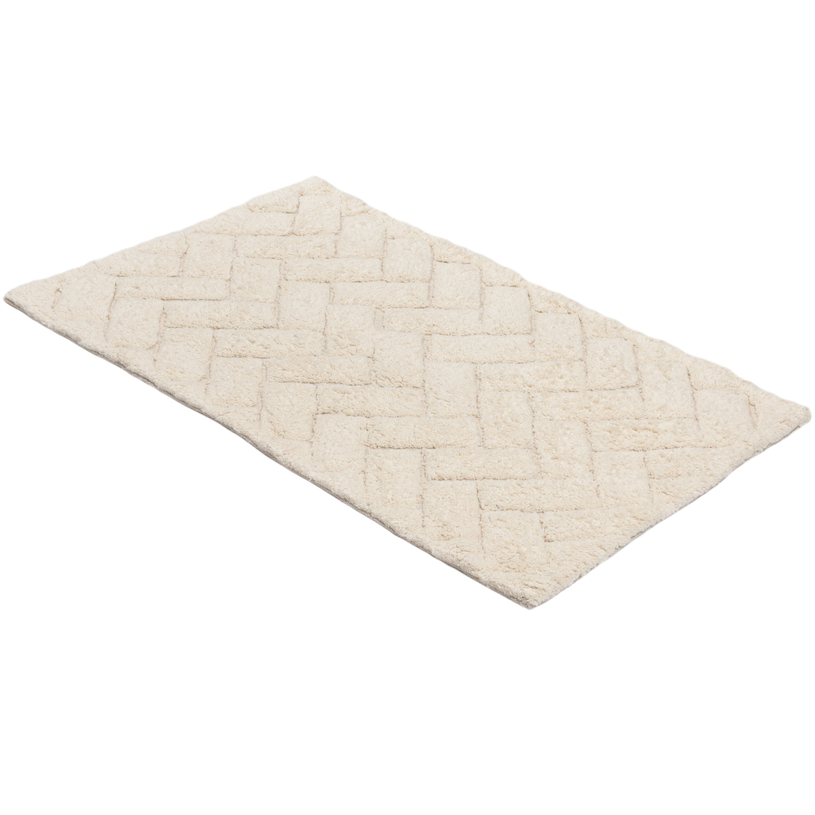 Bathroom mat, 50x80 / 50x50 cm, 2 pcs, Anti-slip, Cotton, Milk, Neutral, image-7