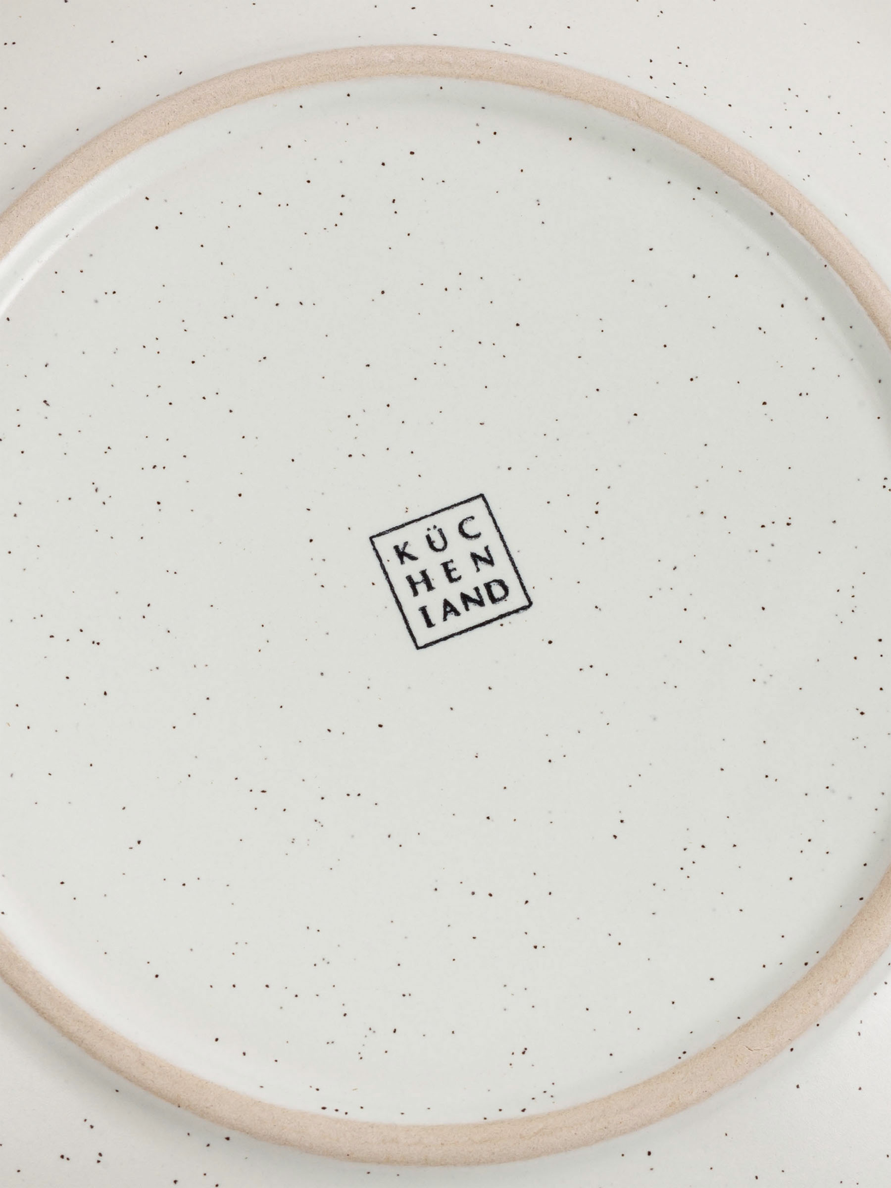 Snack plate, 21 cm, 2 pcs, ceramic, milk, speckled, Particle, image-7