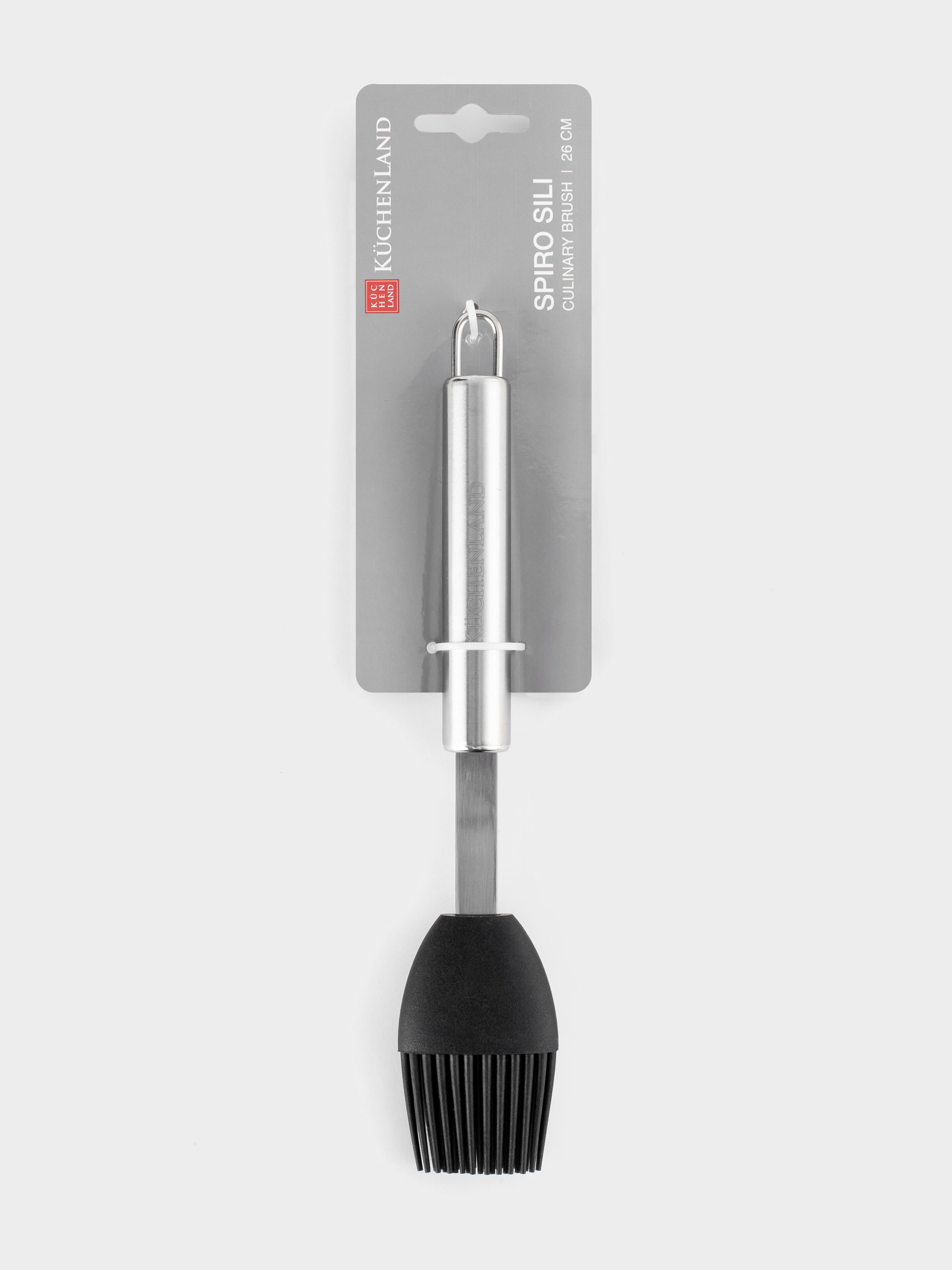 Cooking brush, 23 cm, silicone / steel, black, Spiro, image-2
