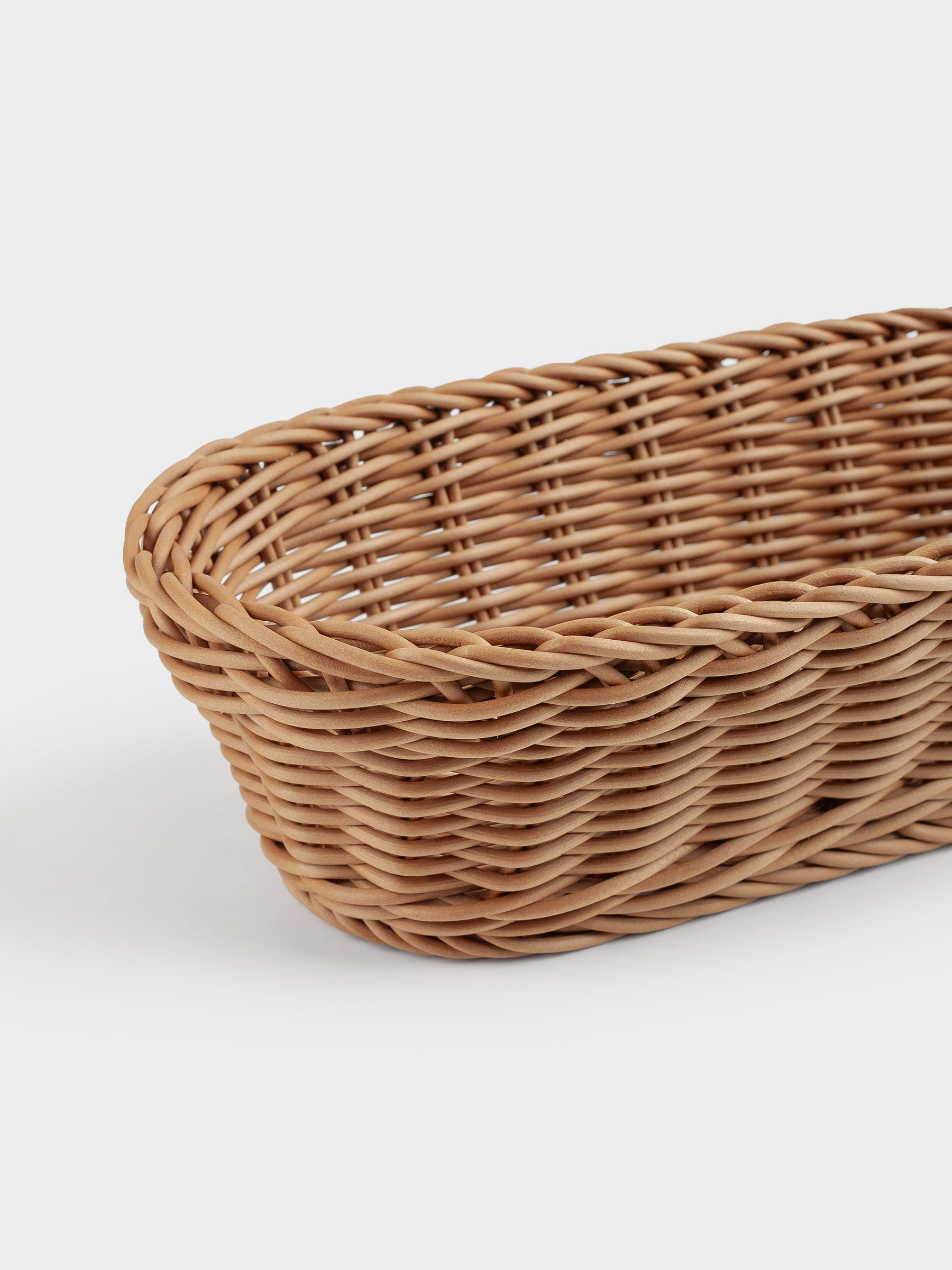 Bread basket, 29x17 cm, rattan, oval, brown, Twig, image-6