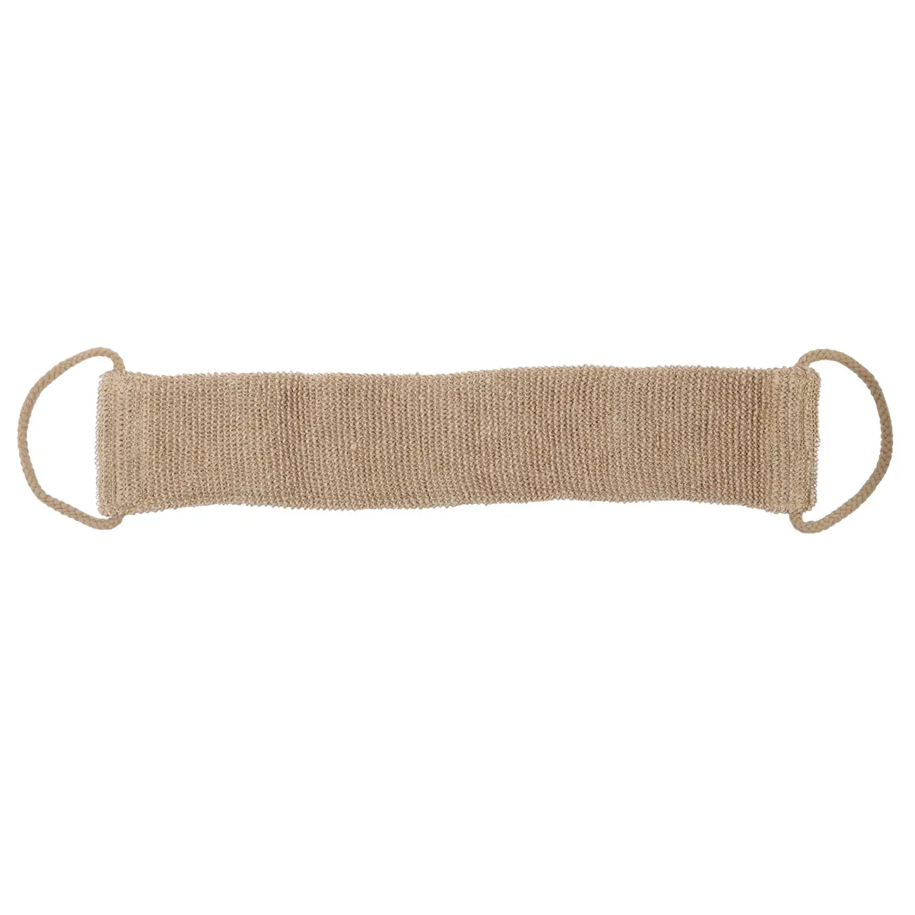 Washcloth-tape for washing the body, 10x58 cm, hemp fiber, beige, Eco life, image-0