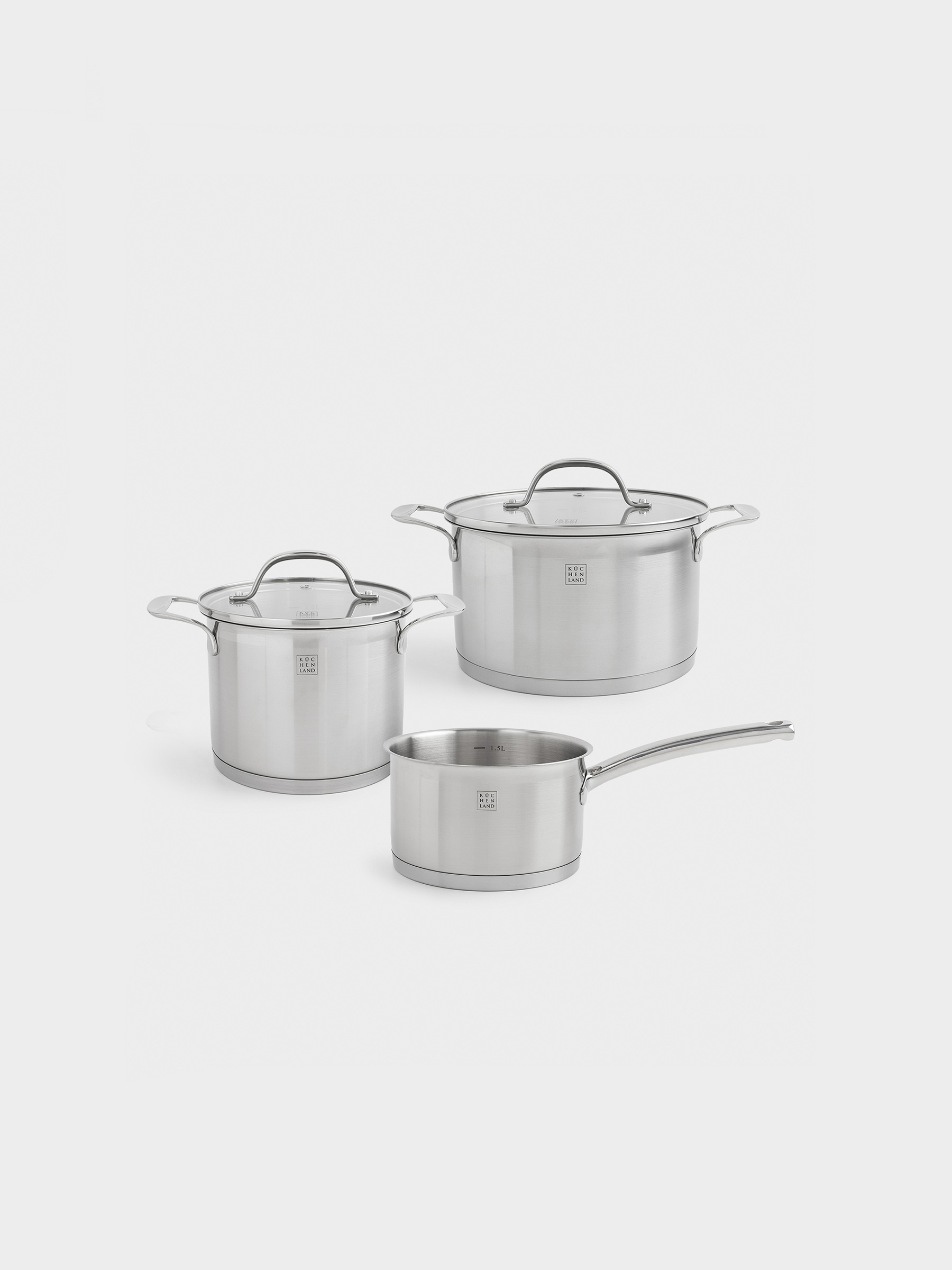 Dinnerware Set, 3 Pieces, small, Silver Stone, image-0