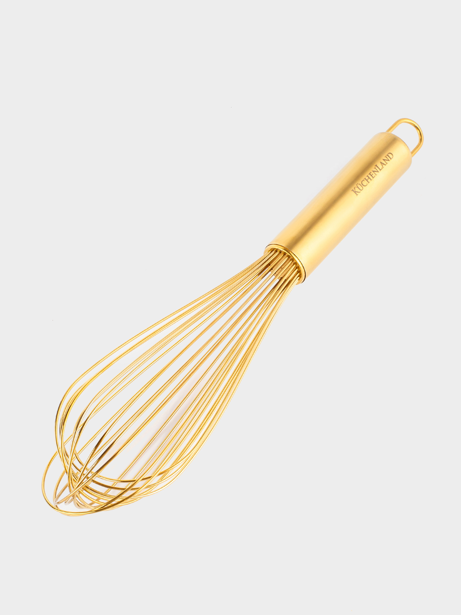 Whisk, 30 cm, steel, golden, Device gold, image-2