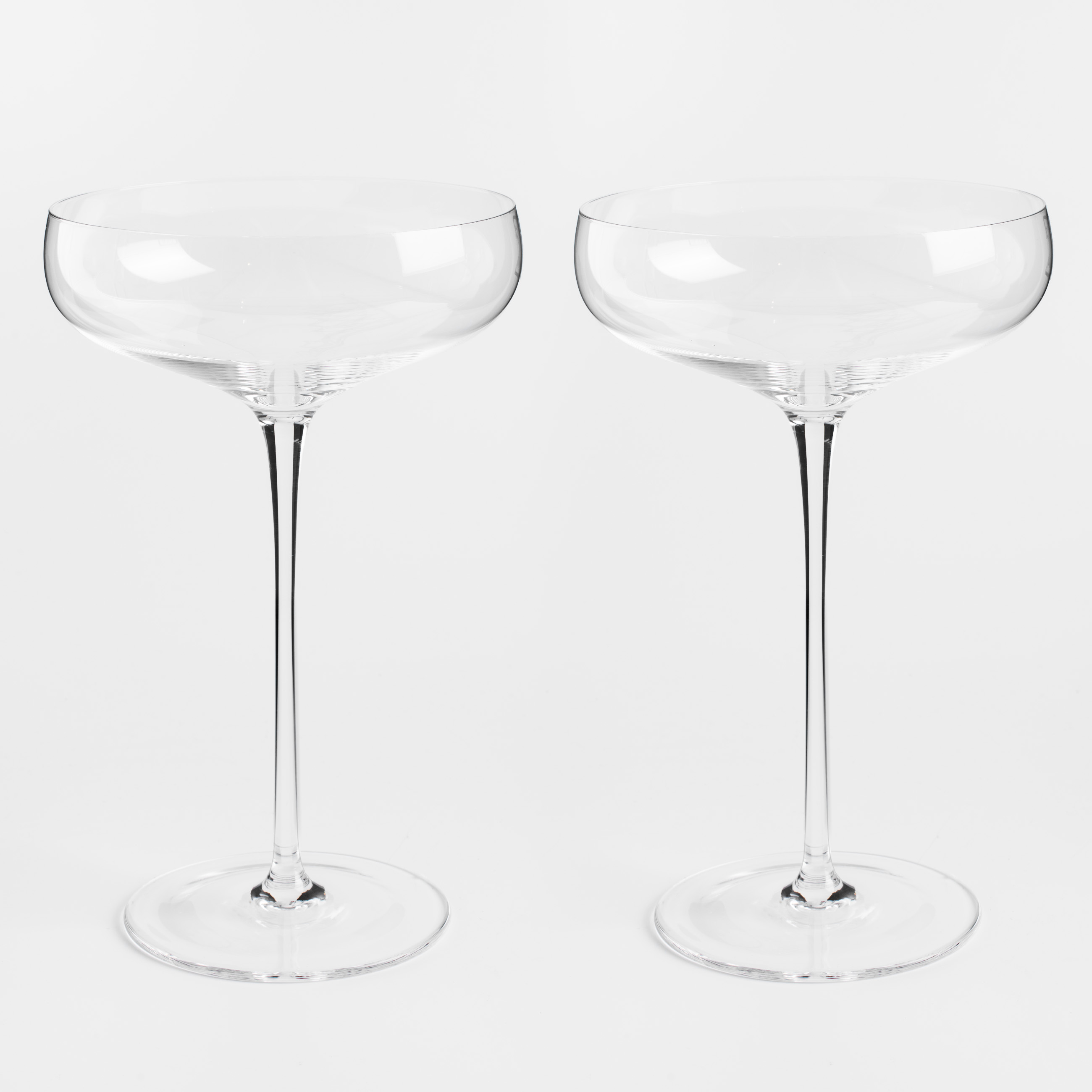 Champagne coupe glass, 250 ml, 2 pcs, crystal glass, Ferentino, image-0