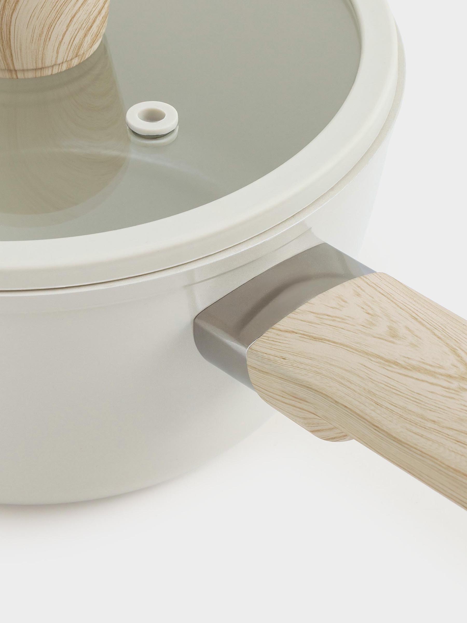 Saucepan, 16 cm, 1.3 l, with lid, coated, aluminum, milky, Sentimentality, image-3
