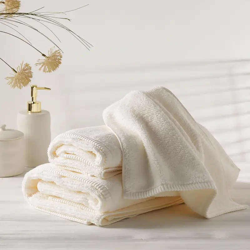 Towel, 40x60 cm, cotton, white, Terry cotton