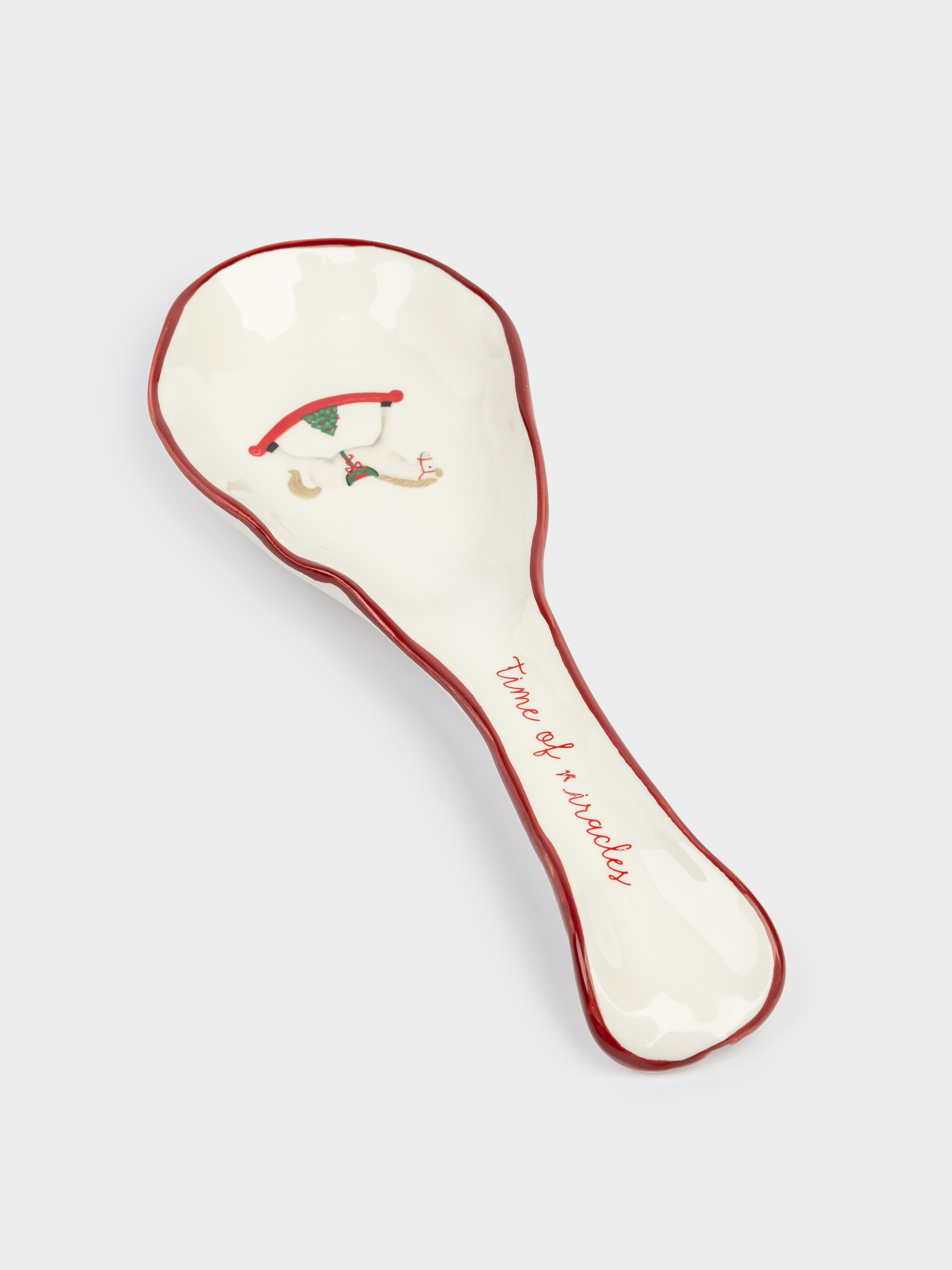 Spoon stand, 25 cm, ceramic, Horse, Christmas tree, image-2