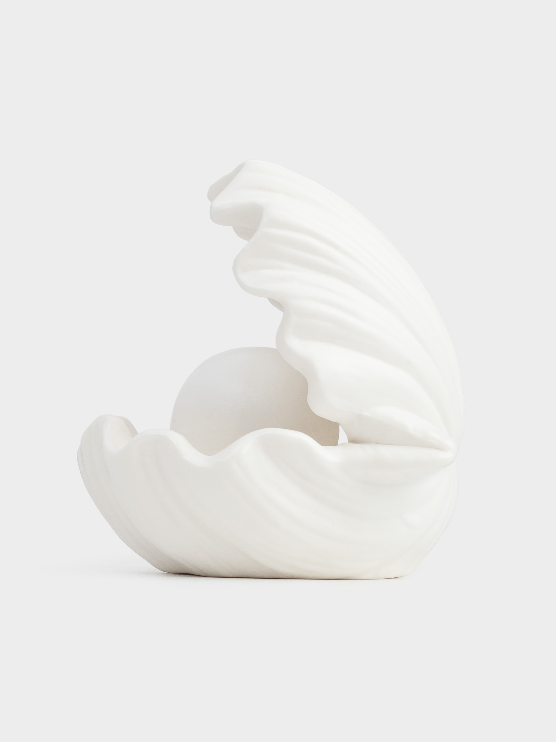 Decorative lamp, 10x11 cm, porcelain P, white, Shell with pearl, Tridacna, image-6