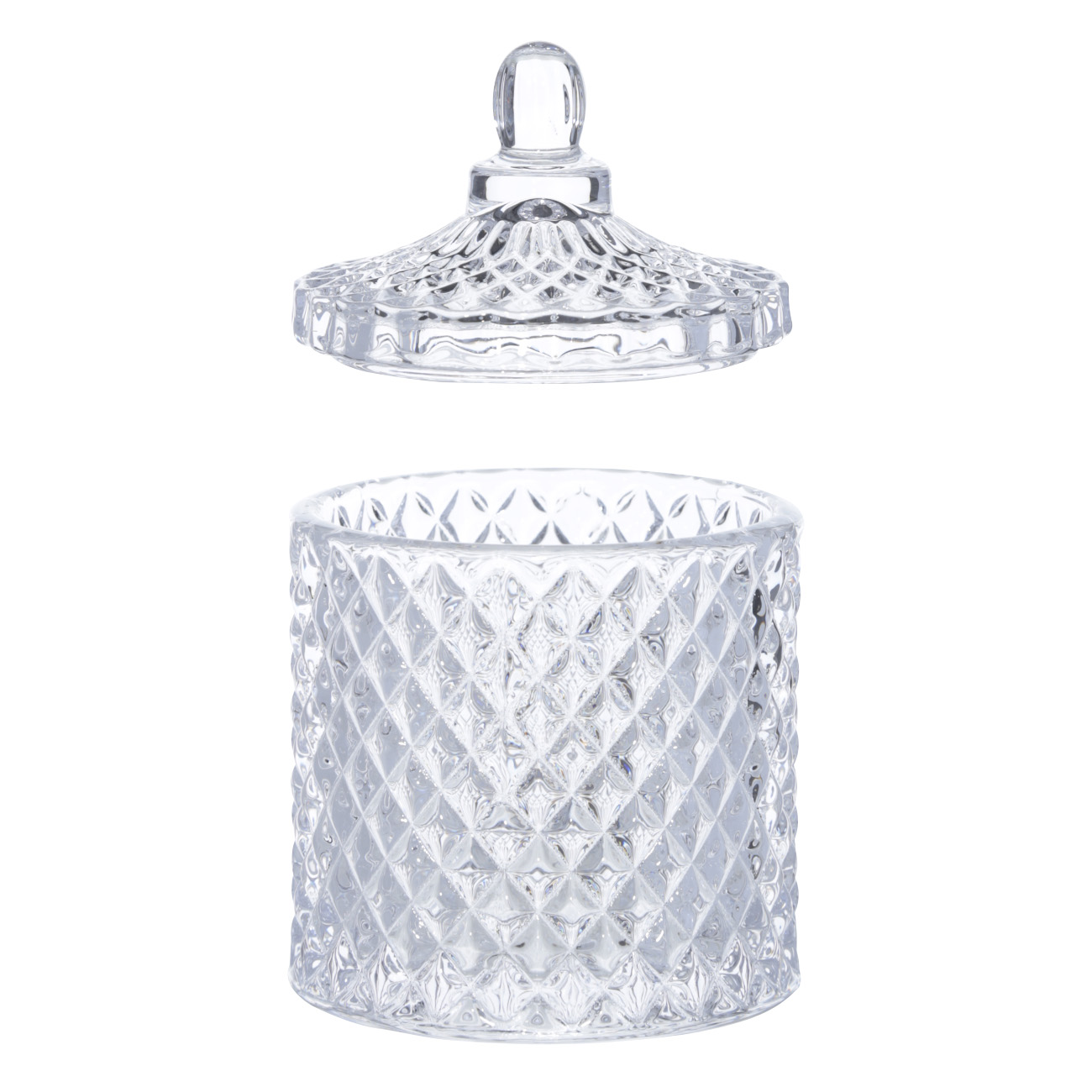 Bathroom set, 3 pr, glass / plastic, Naiad