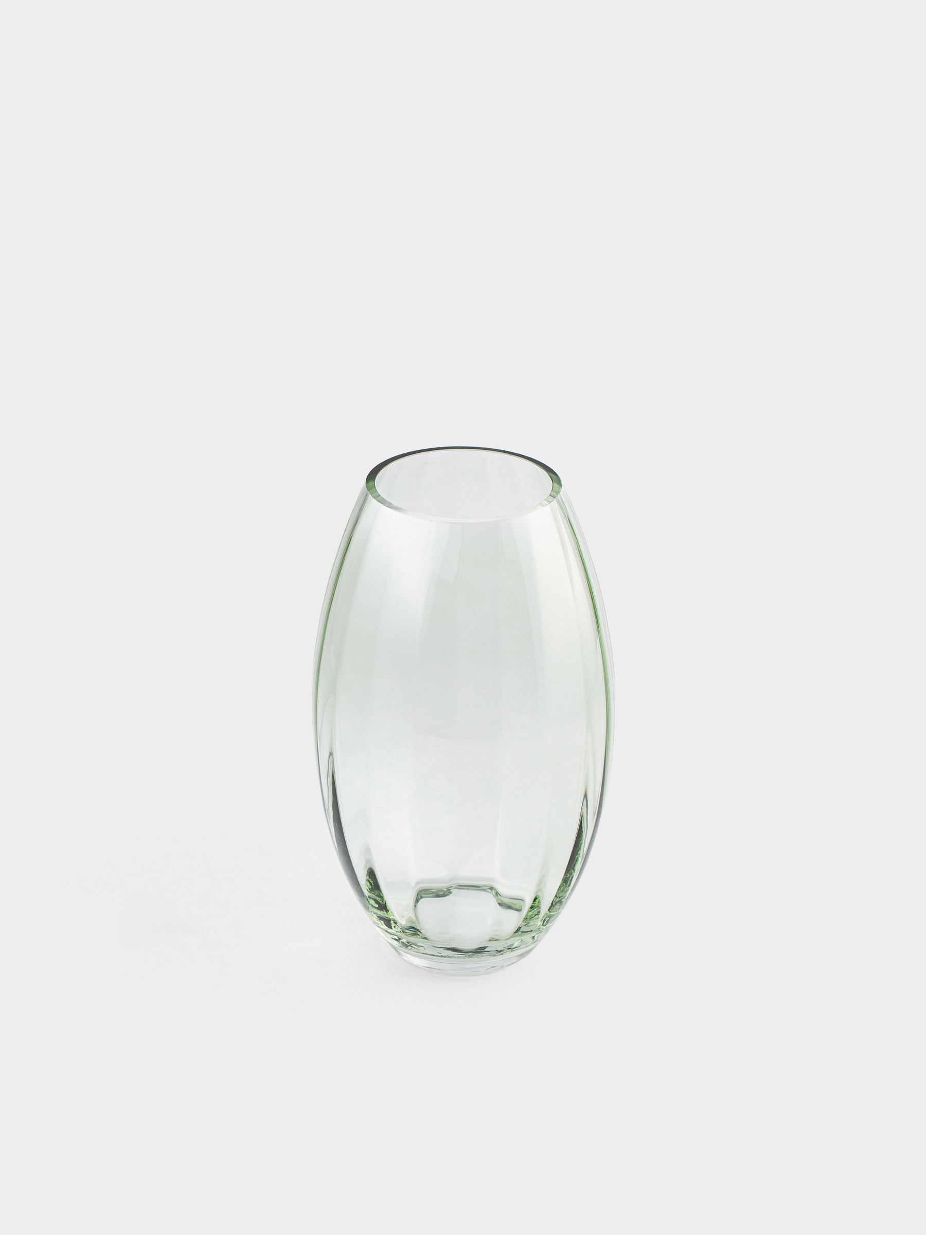 Flower vase, 24 cm, glass, green, Ledge color, image-1