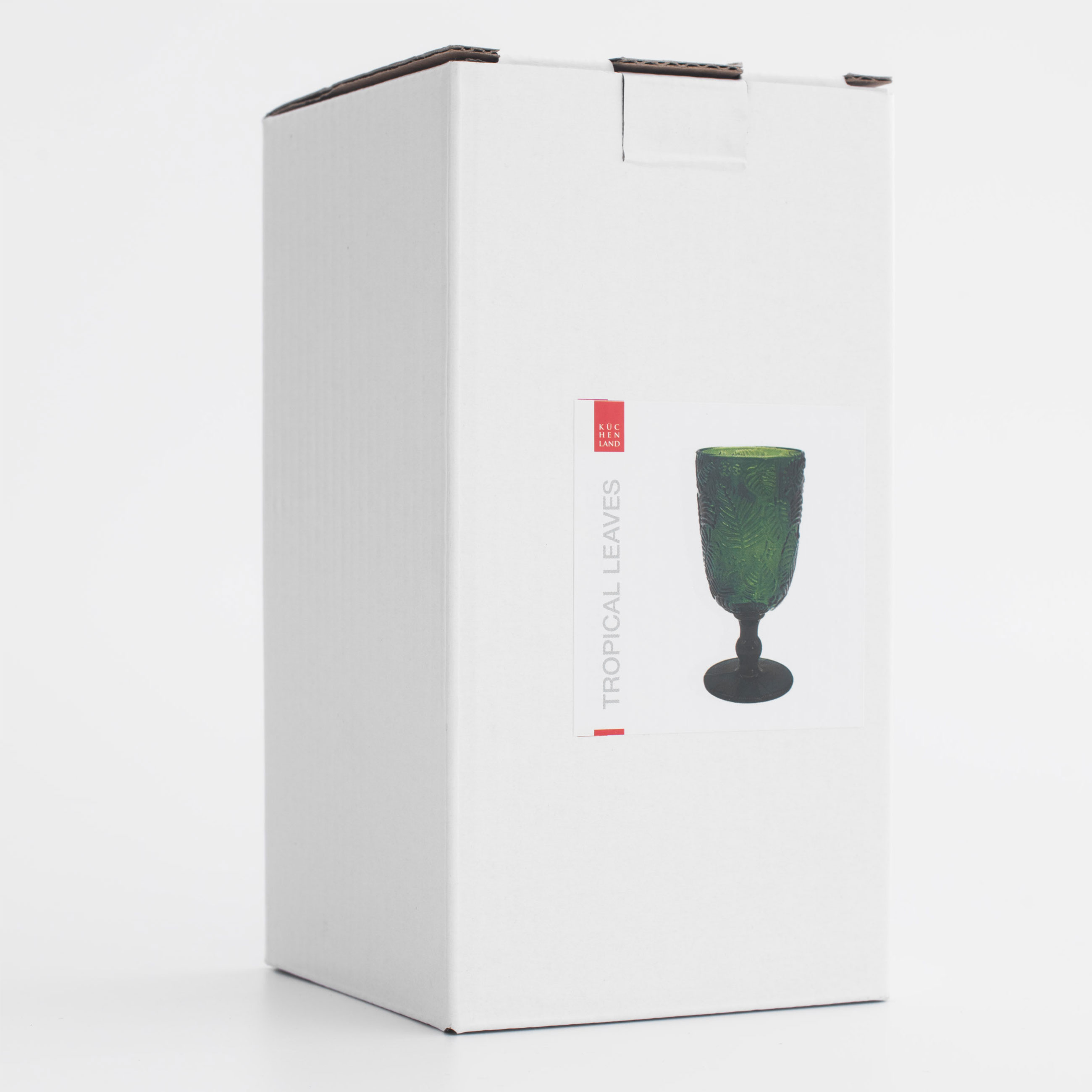 Wine glass, 310 ml, glass R, green, Monstera, Royal jungle, image-6