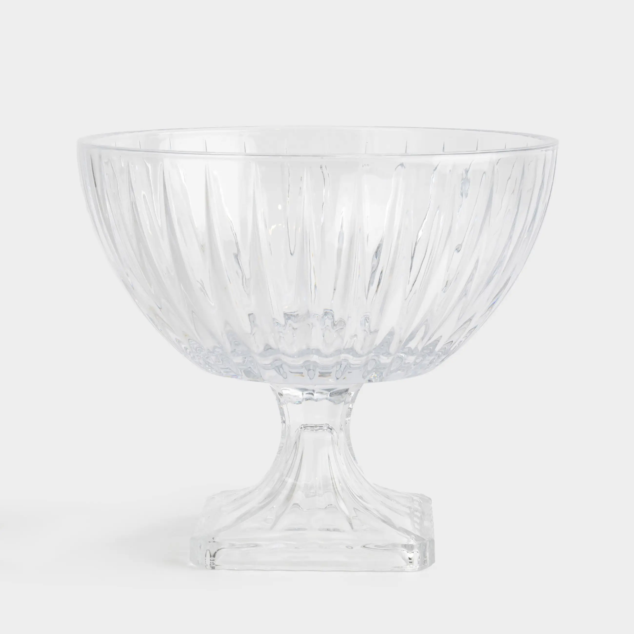 Fruit vase, 25x22 cm, on a leg, glass R, Glare
