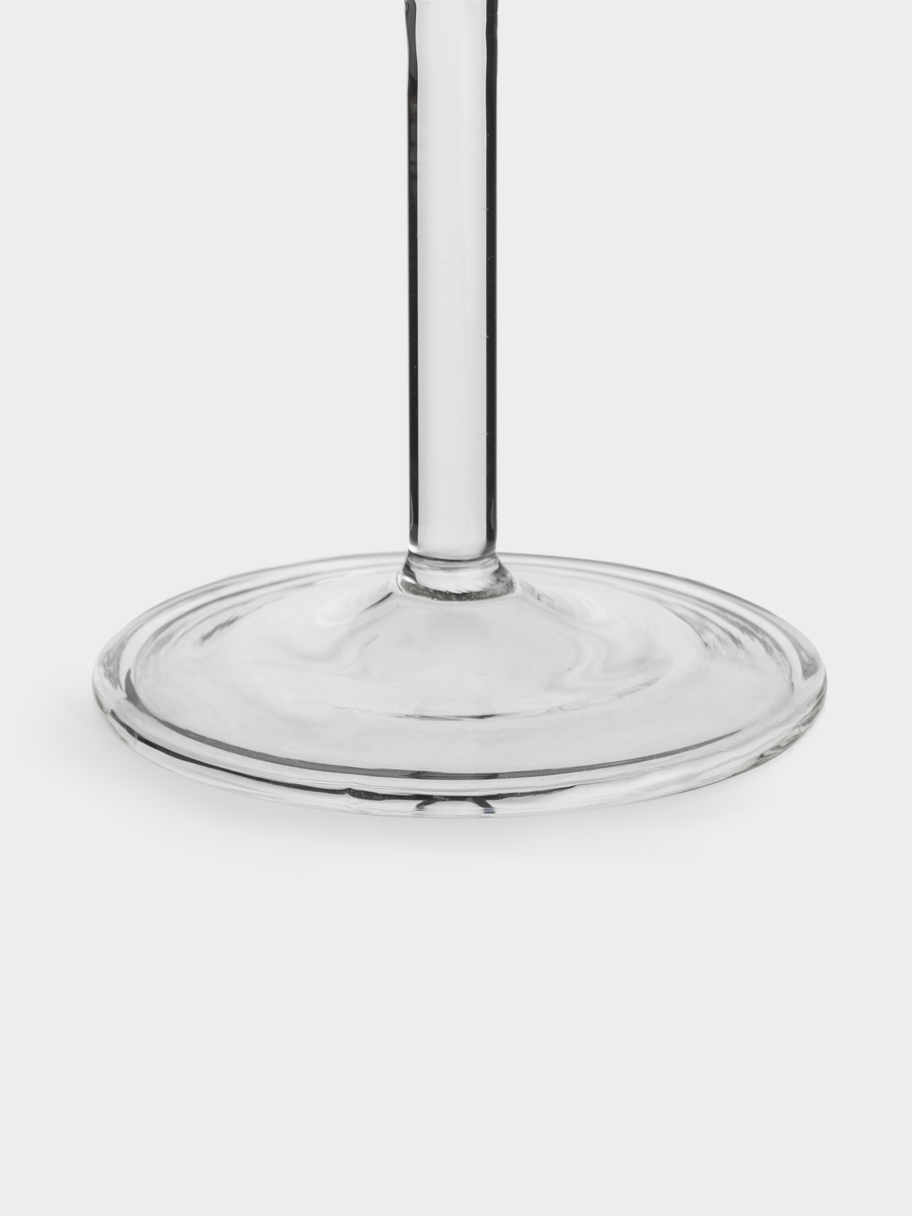Candlestick, 21 cm, for one candle, on a leg, Glass, Clear, image-2