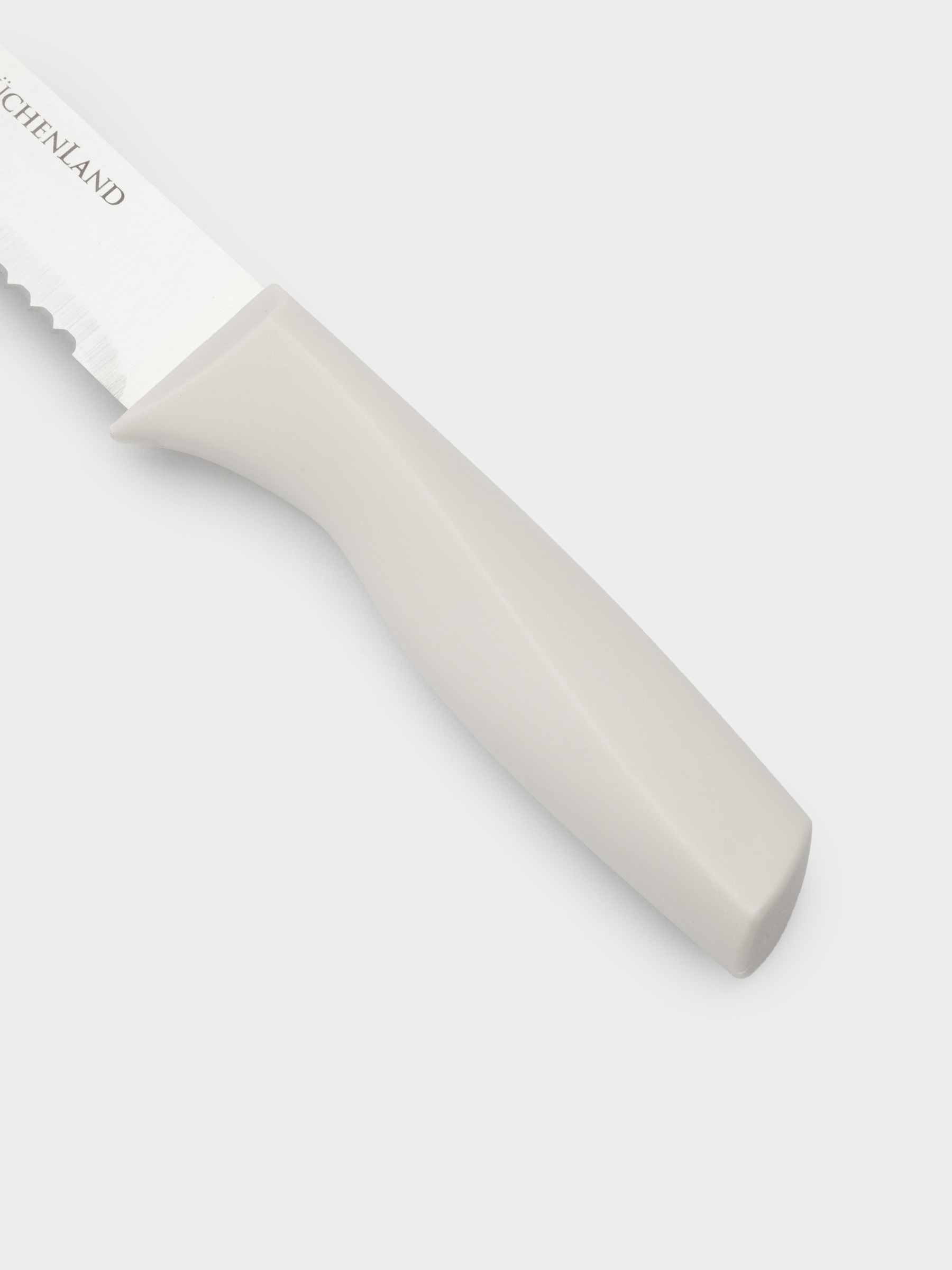 Knife set, 5 pr, in stand, steel / plastic, grey, Daily, image-4