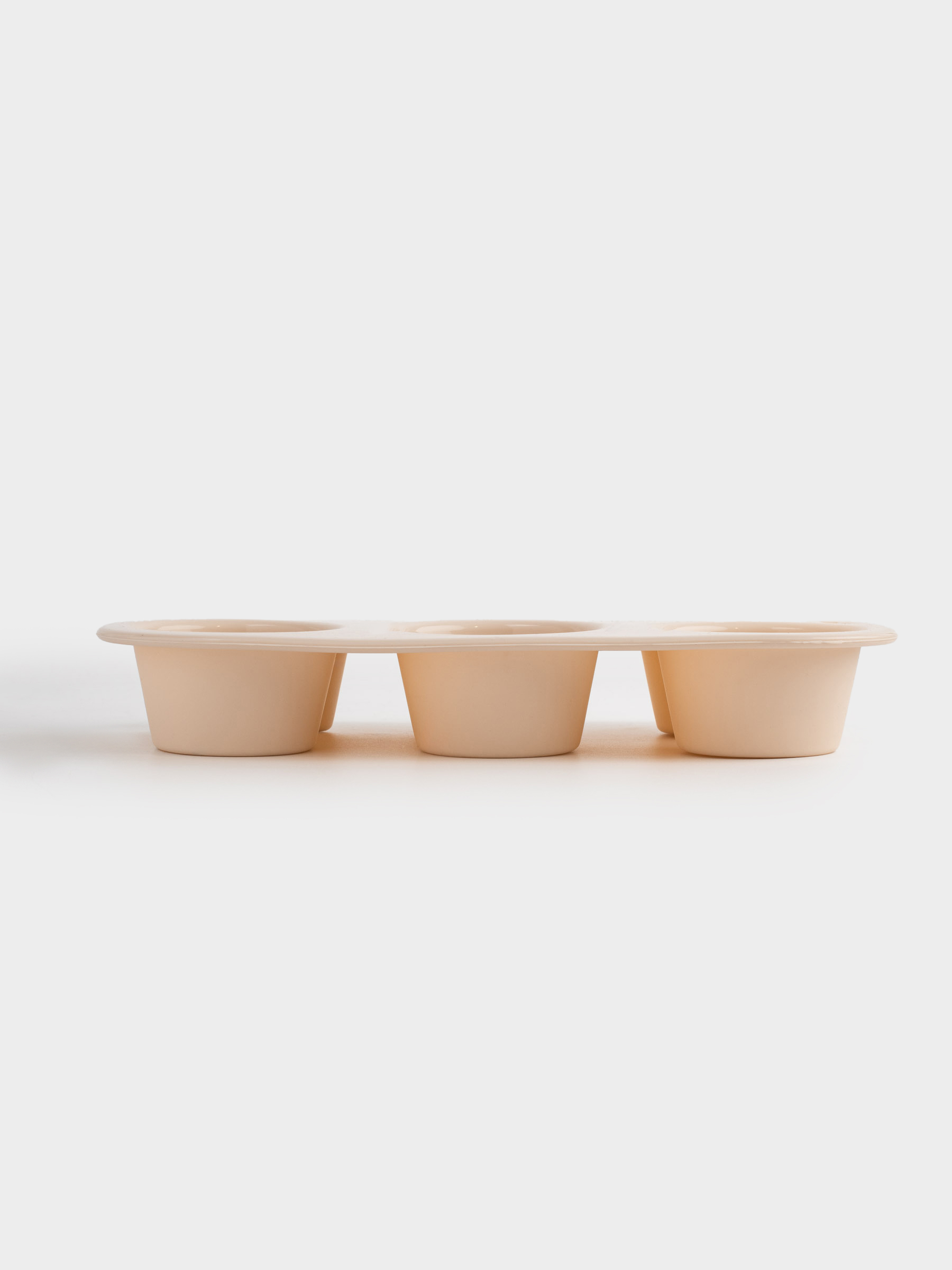 Cupcake baking dish, 24x16 cm, 6 compartments, silicone, Beige, Bakery, image-2