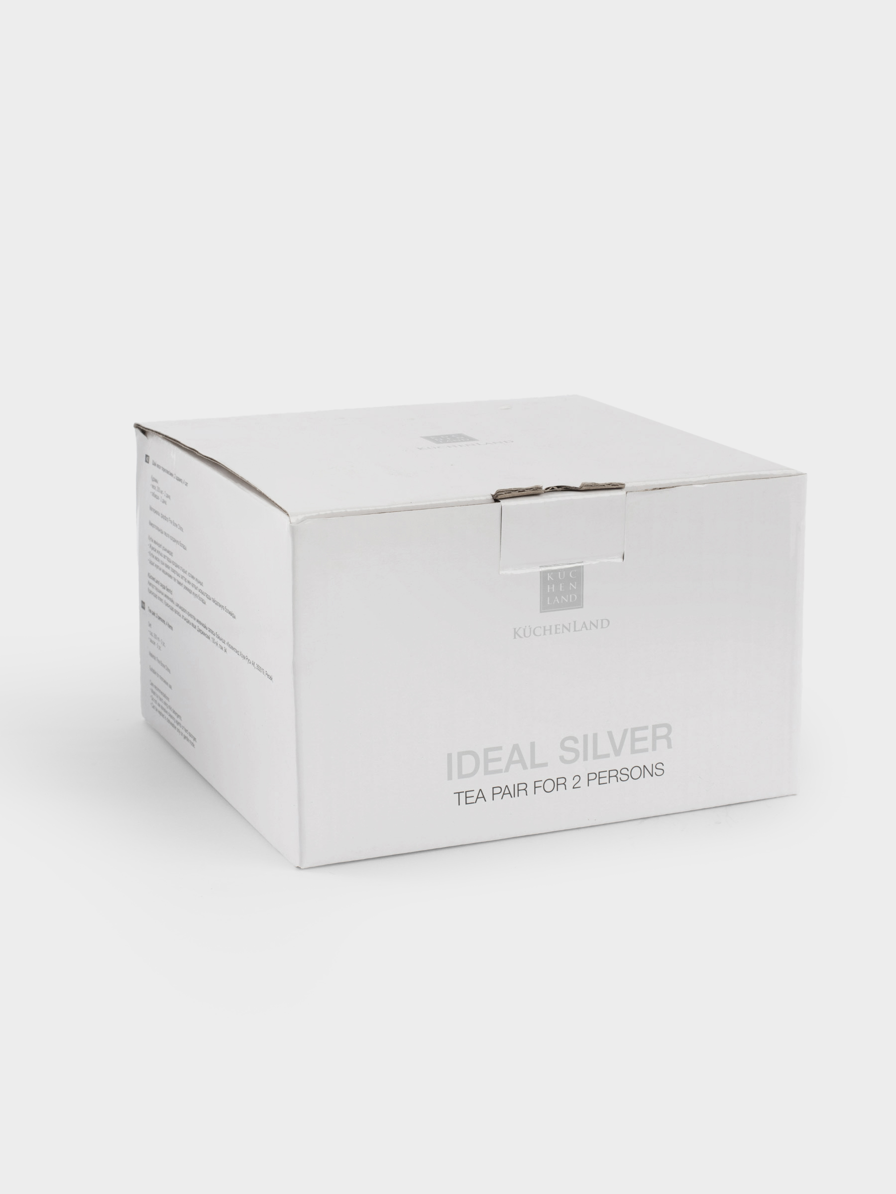 Tea pair, 2 persons, 4 items, 250 ml, porcelain F, white, Ideal silver, image-7