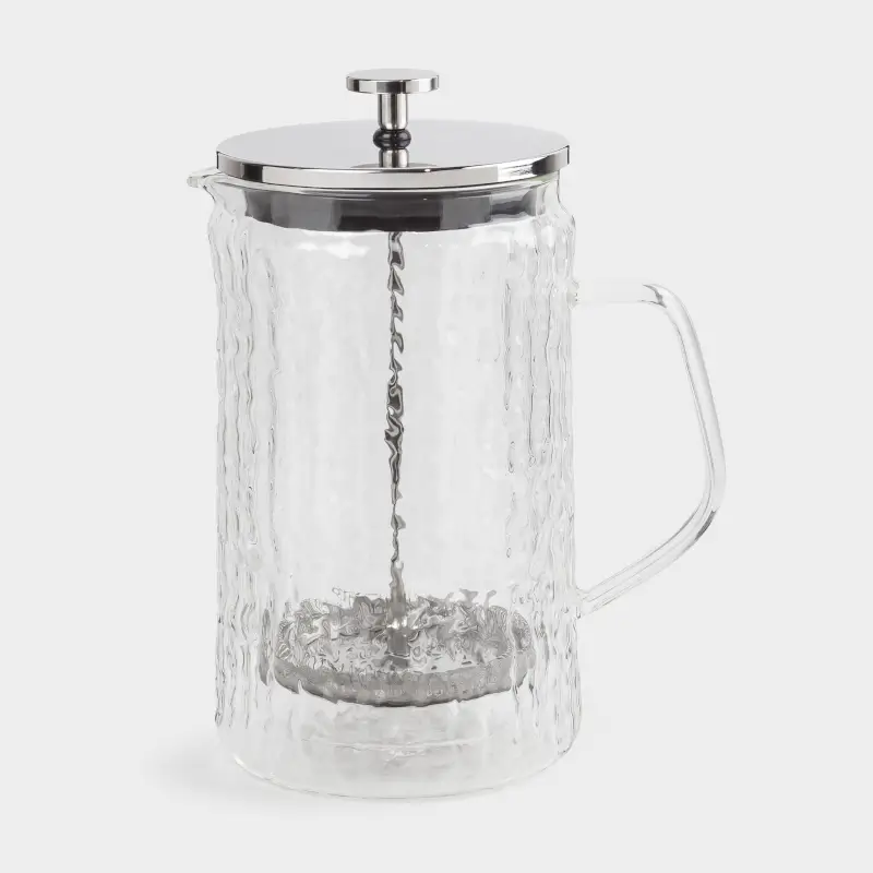 French press, 1 l, glass B / steel, Air ripply ,image-0