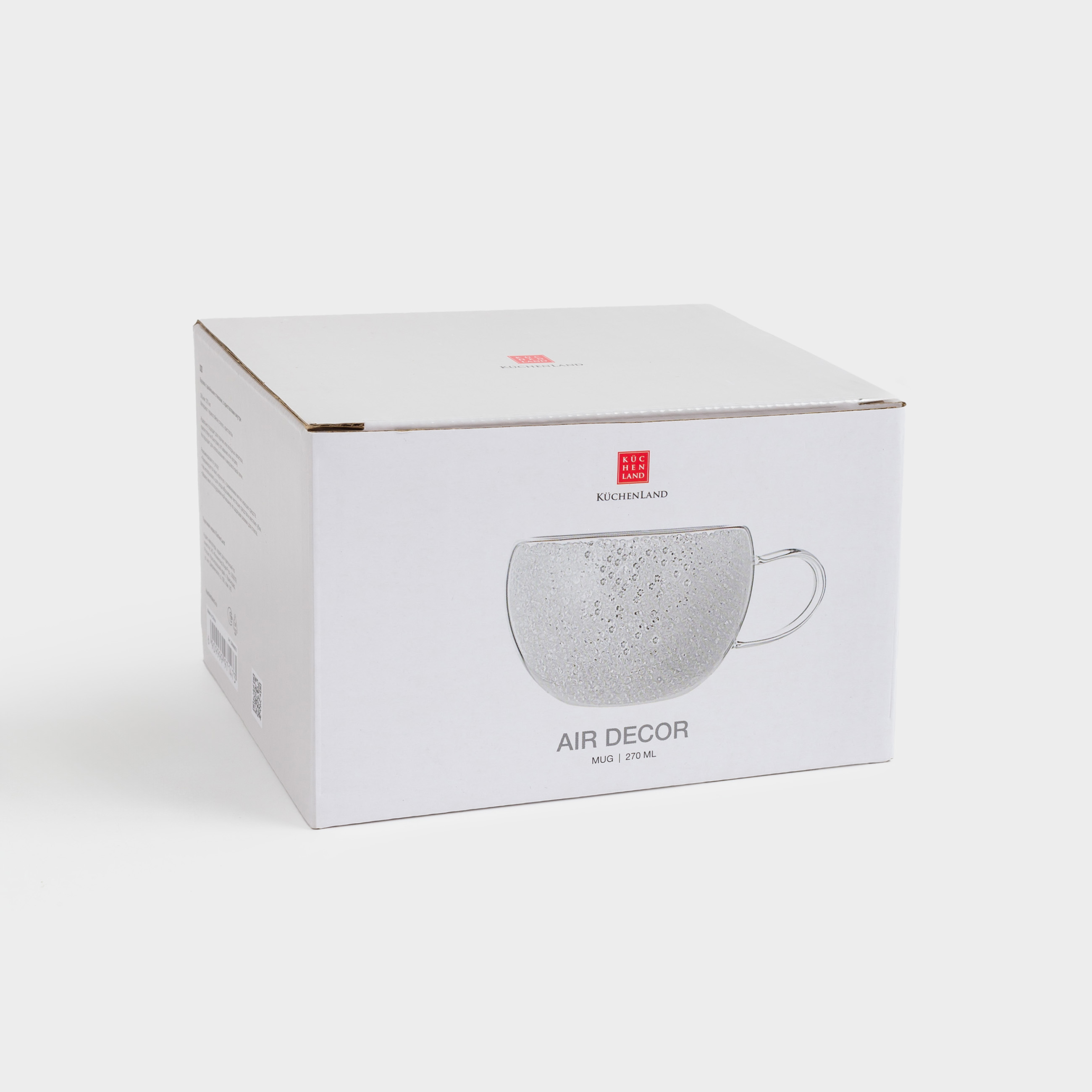 Mug, 270 ml, B glass, with silver crystals inside, Air decor, image-3