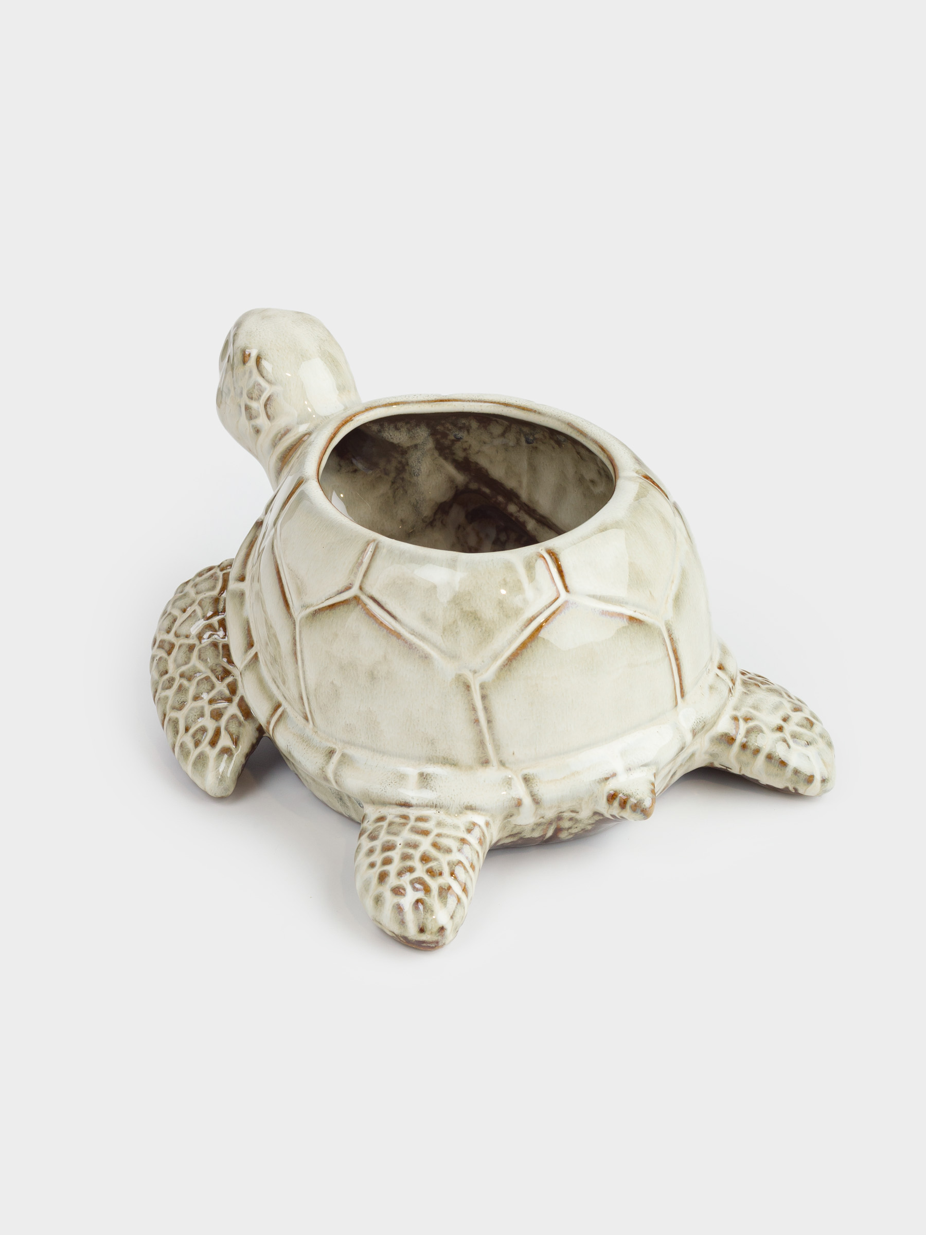 Candy bowl, 25x13 cm, porcelain P, beige-brown, Turtle, Grand turtle, image-2