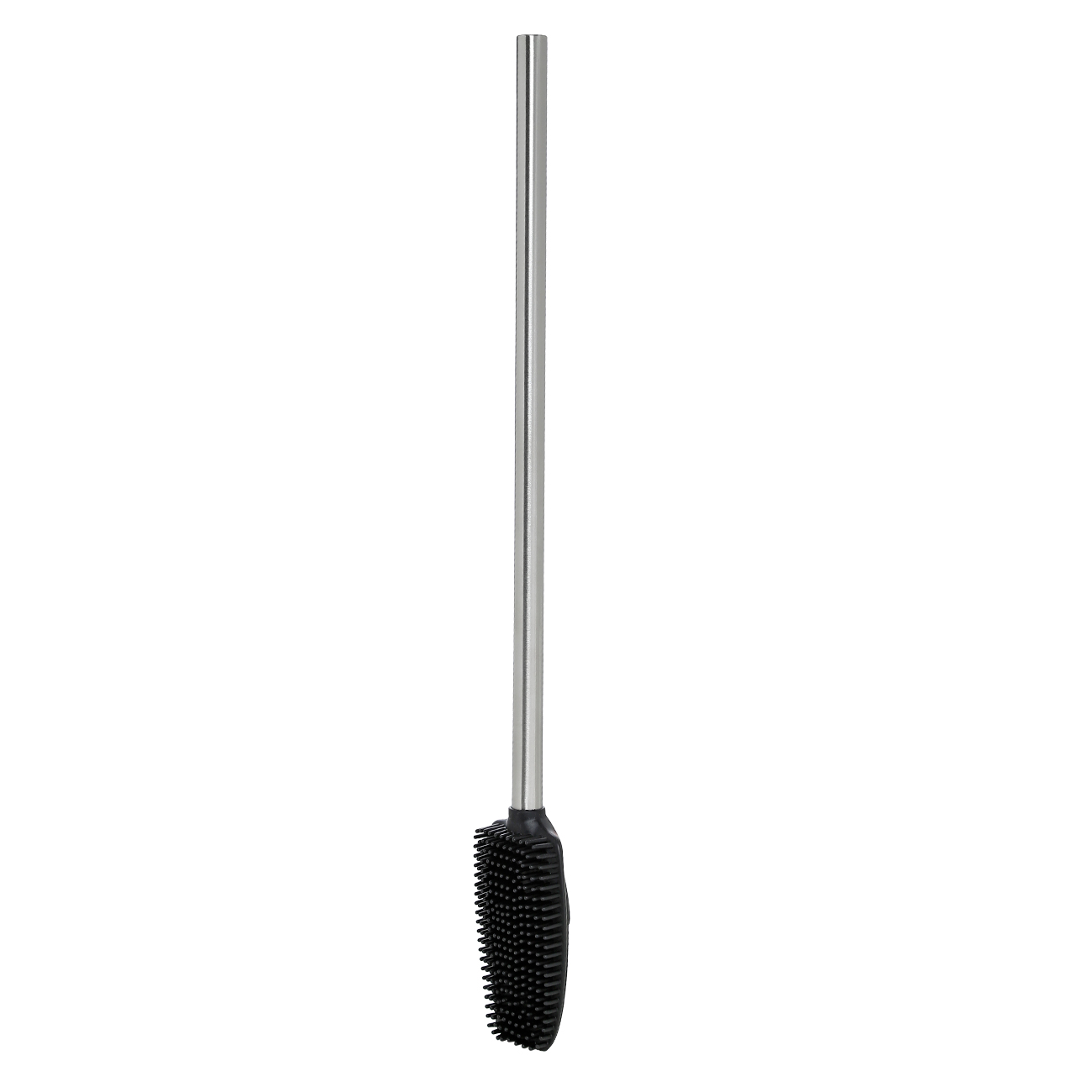 Toilet brush, 53 cm, with stand, rubber / steel, Antei