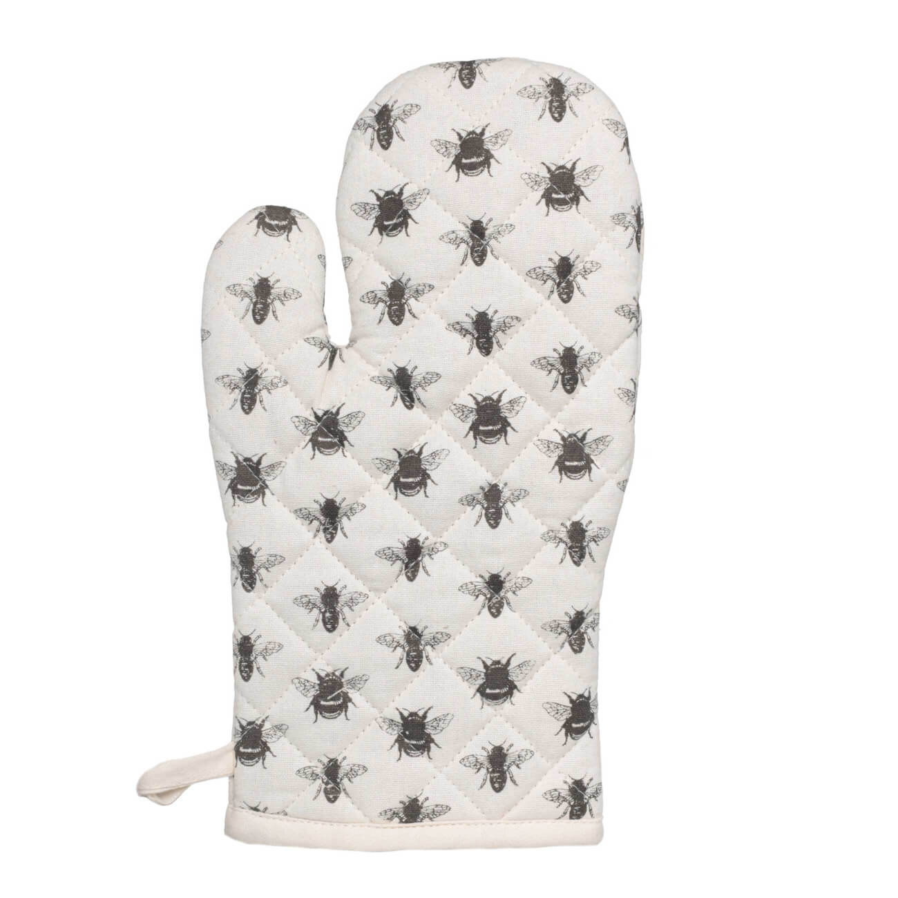 Mitt holder, 17x33 cm, cotton, beige, Bees, Honey