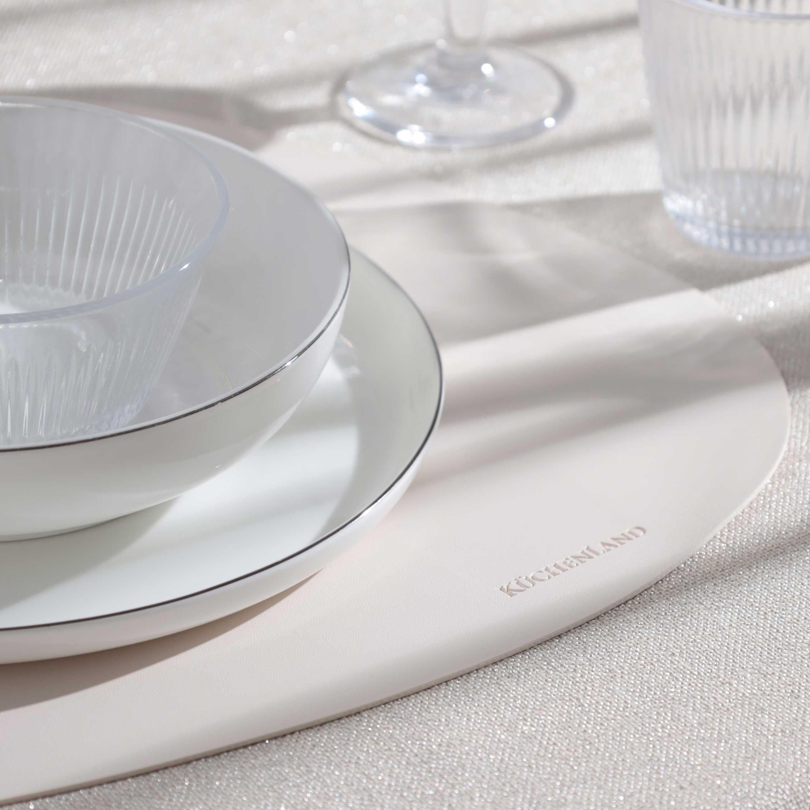 Napkin for appliances, 37x45 cm, PVC, shaped, milk, Rock
