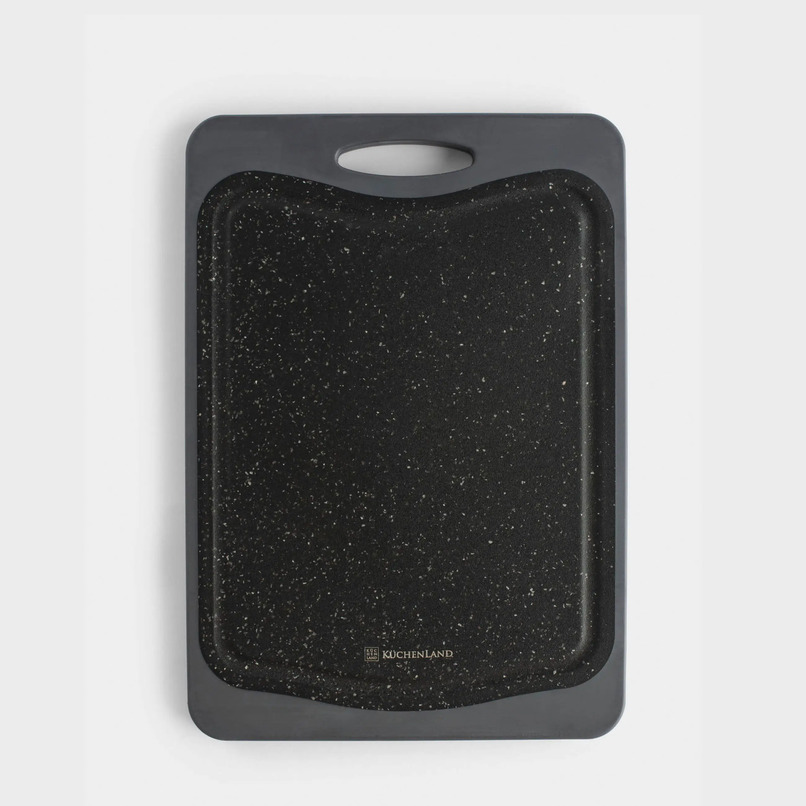 Chopping board, 28,5х20 cm, 2-sided, Bamboo/Plastic, black, Marble Bamboo
