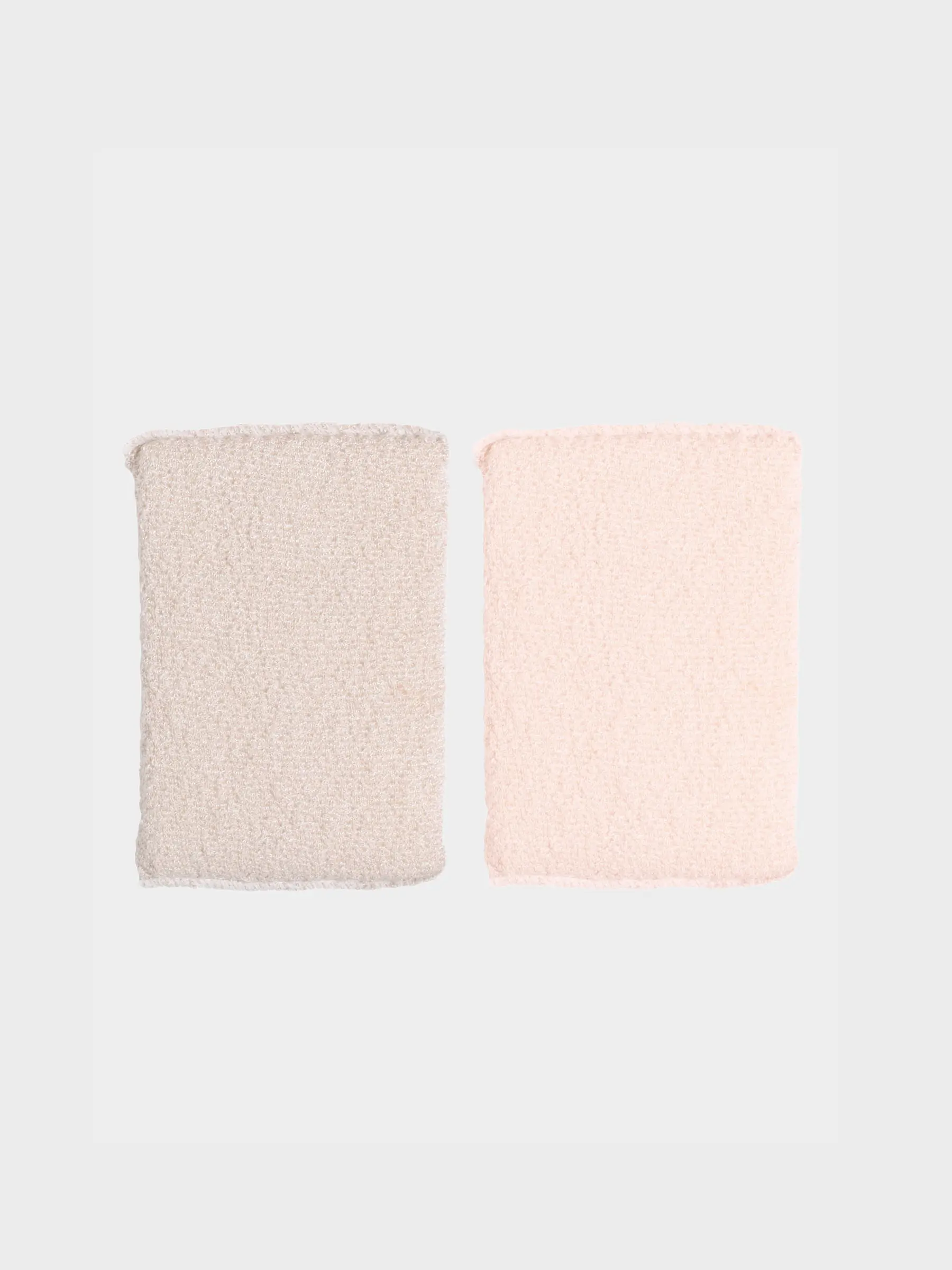 Sponge for washing dishes, 8x12 cm, 2 pcs, microfiber, beige, Clean