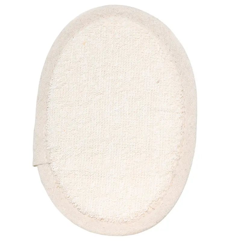 Body washcloth, 12x17 cm, with holder, bamboo / cotton, gray-beige, Bamboo spa ,image-0