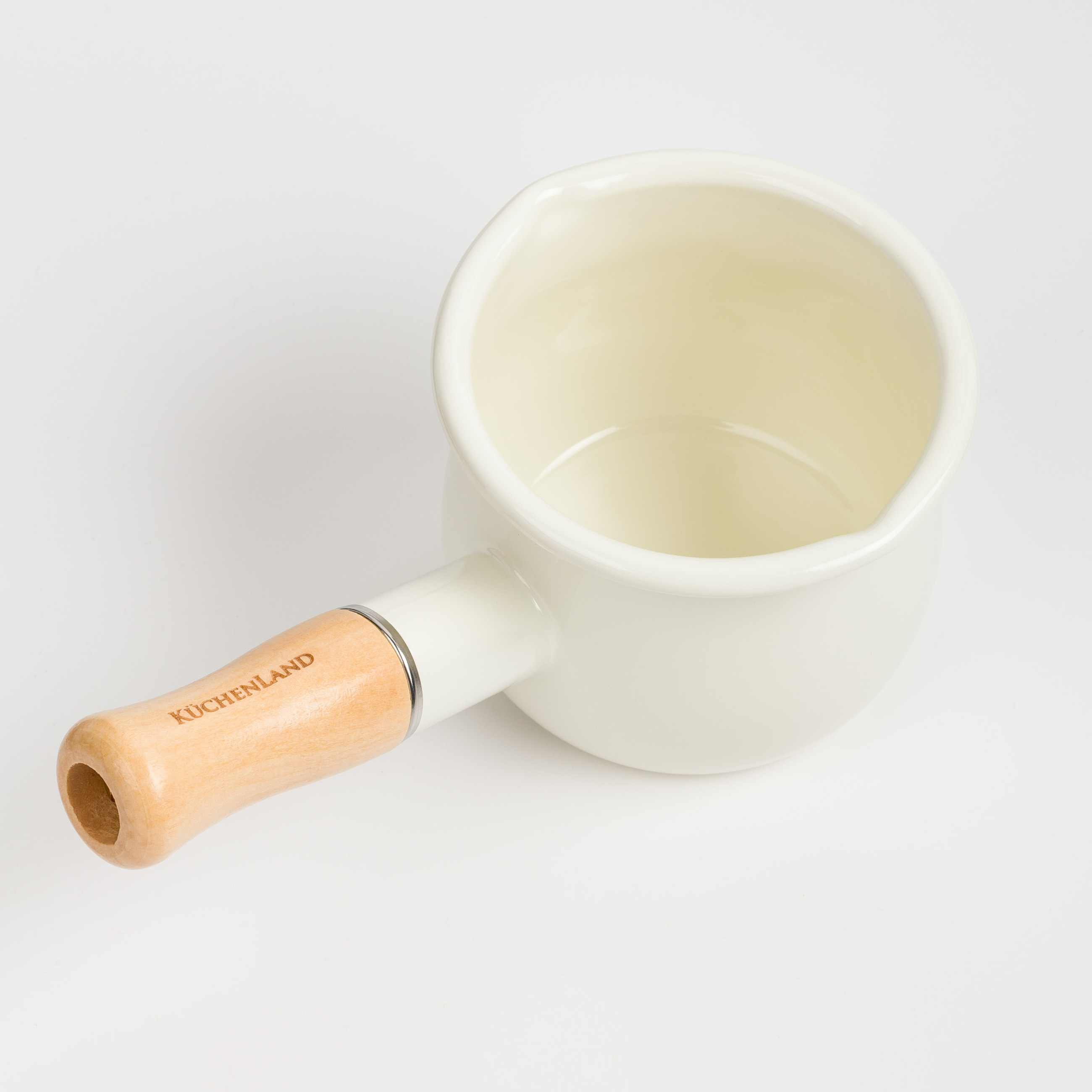 Turka, 550 ml, enameled metal/wood, milk, Nostalgia, image-4