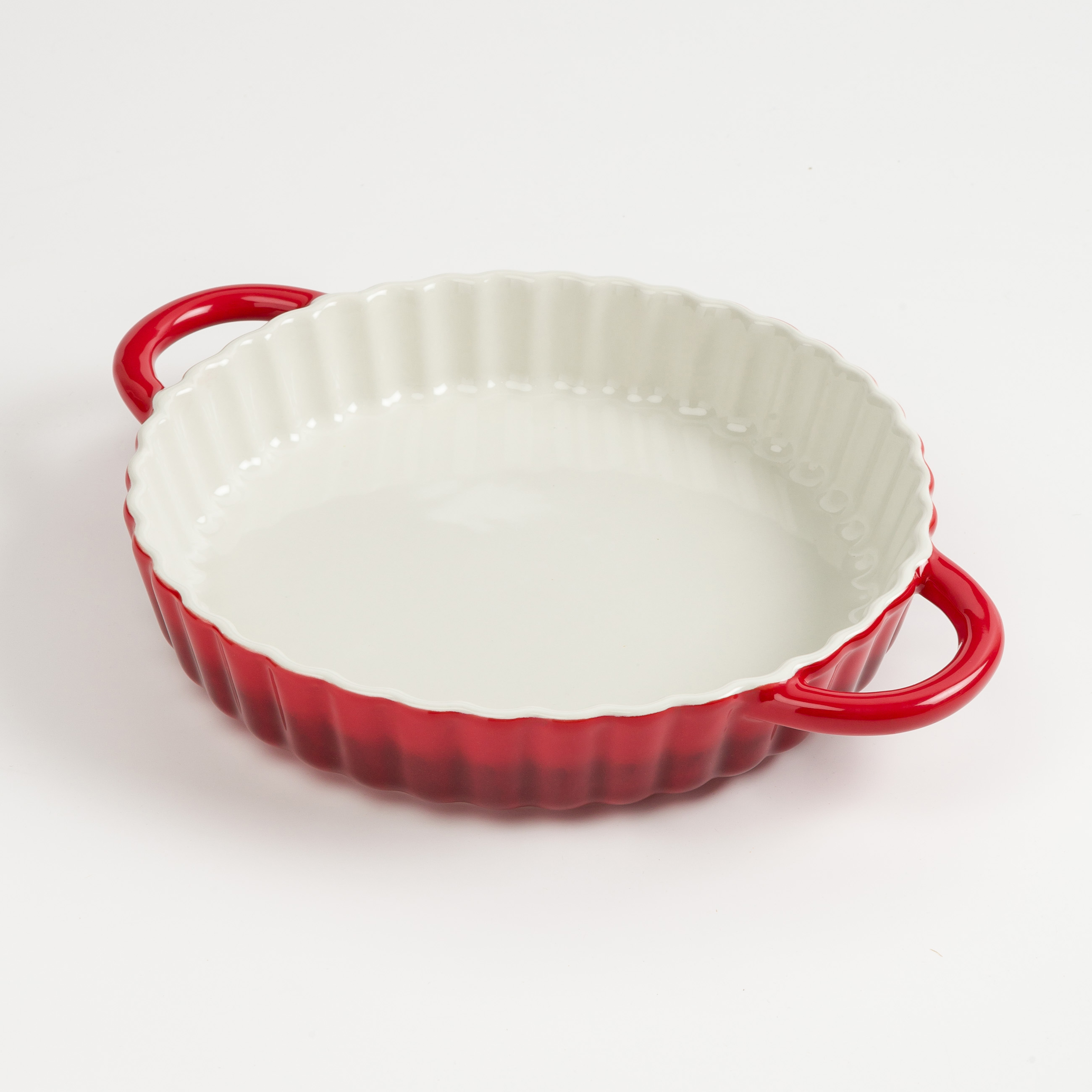 Baking dish, 28 cm, ceramic, round, burgundy, Gradient, Cakes gradient