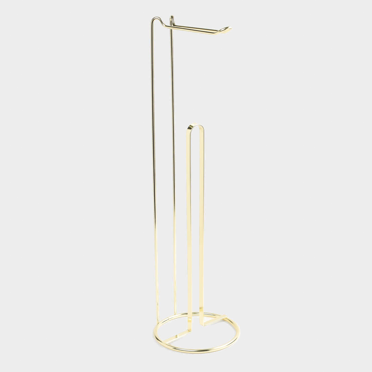 Toilet paper holder, 54 cm, floor-standing, metal, gold, Teca
