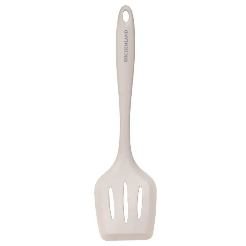 Spatula, 29 cm, with slits, silicone / nylon, beige, Benefit